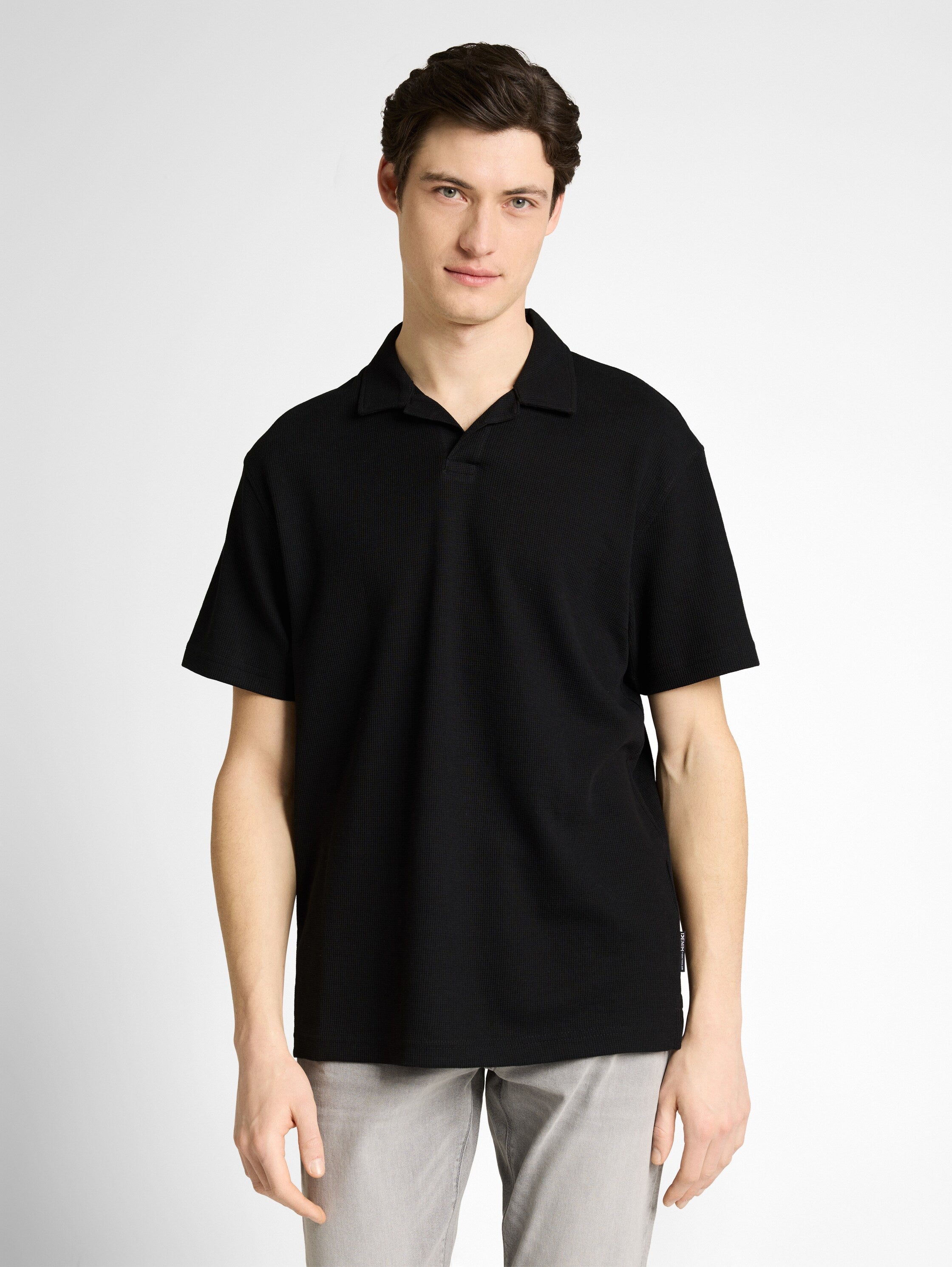 Tom Tailor Black Short Sleeved Polo