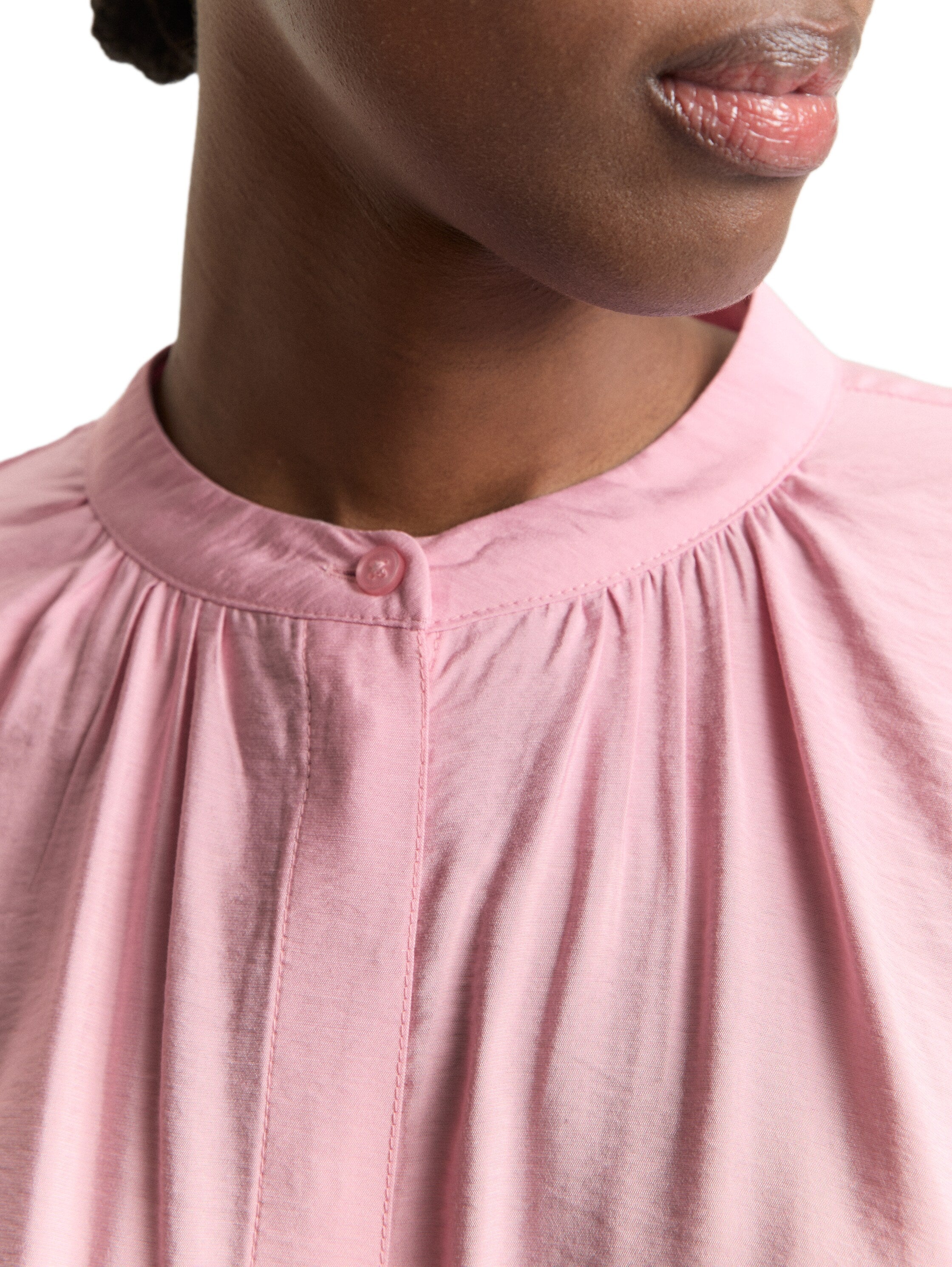 Tom Tailor Flowy Pink Shirt With Long Sleeved