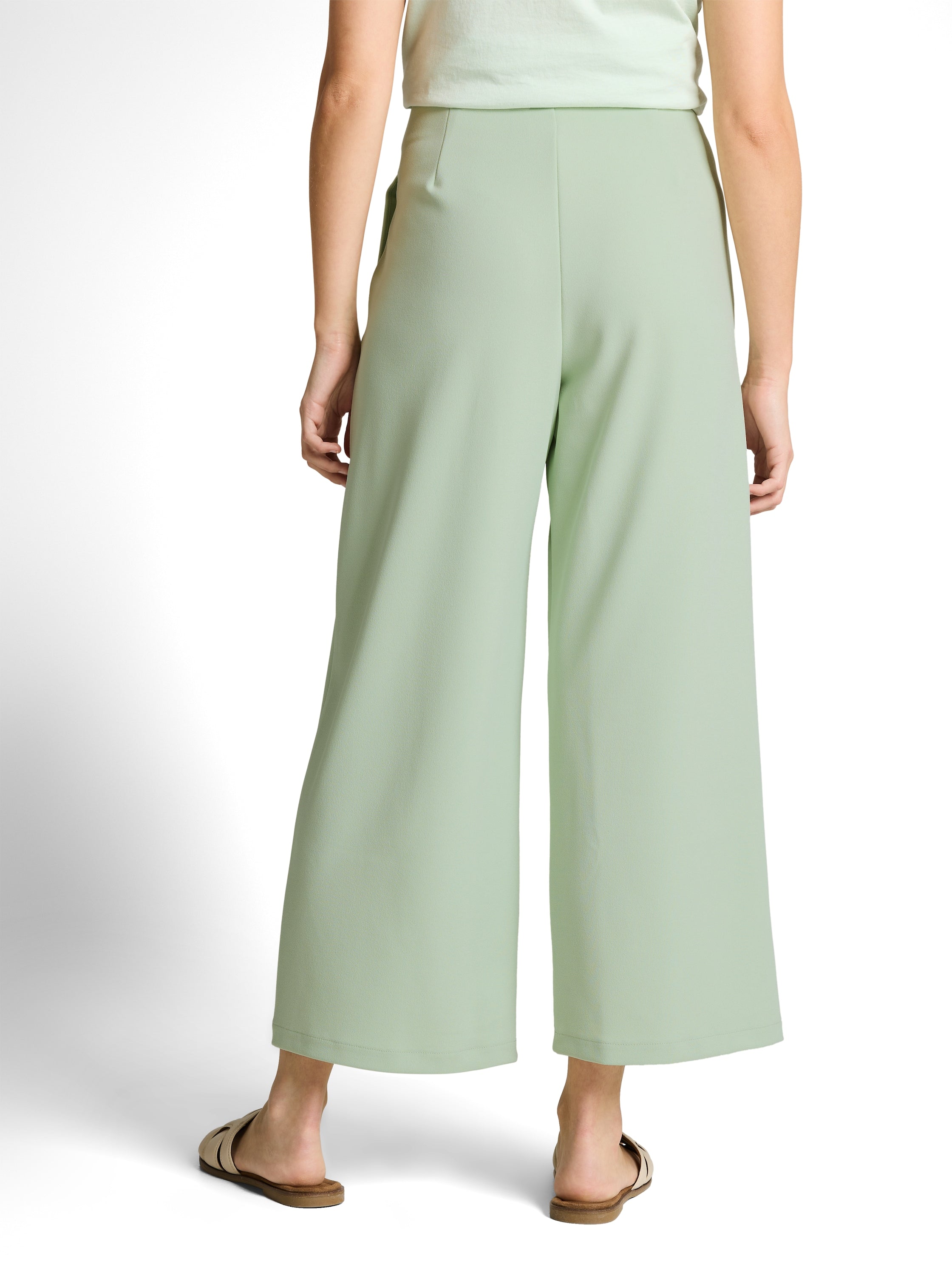 Tom Tailor Mint Ankle Length Wide Leg Pants