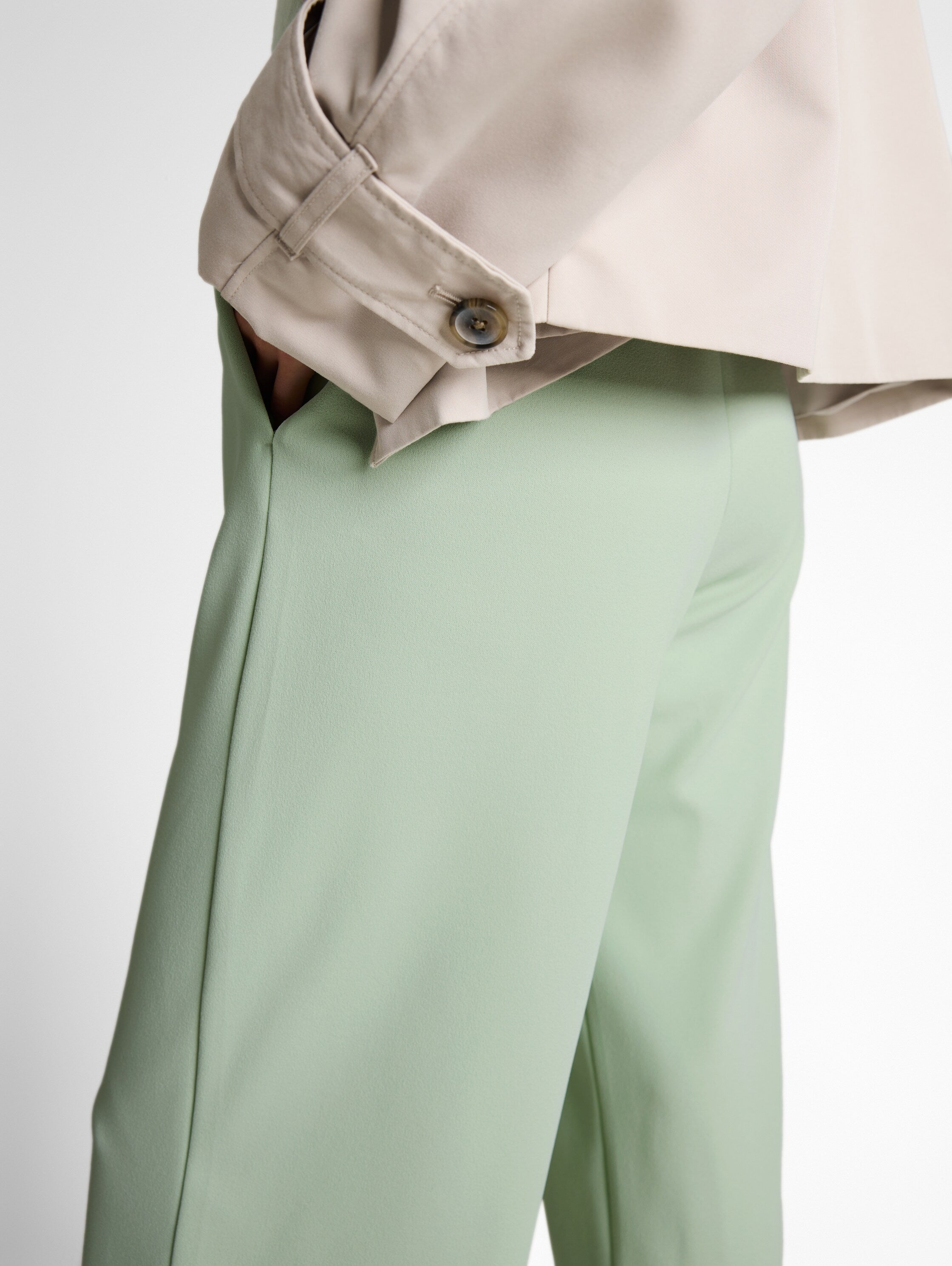 Tom Tailor Mint Ankle Length Wide Leg Pants