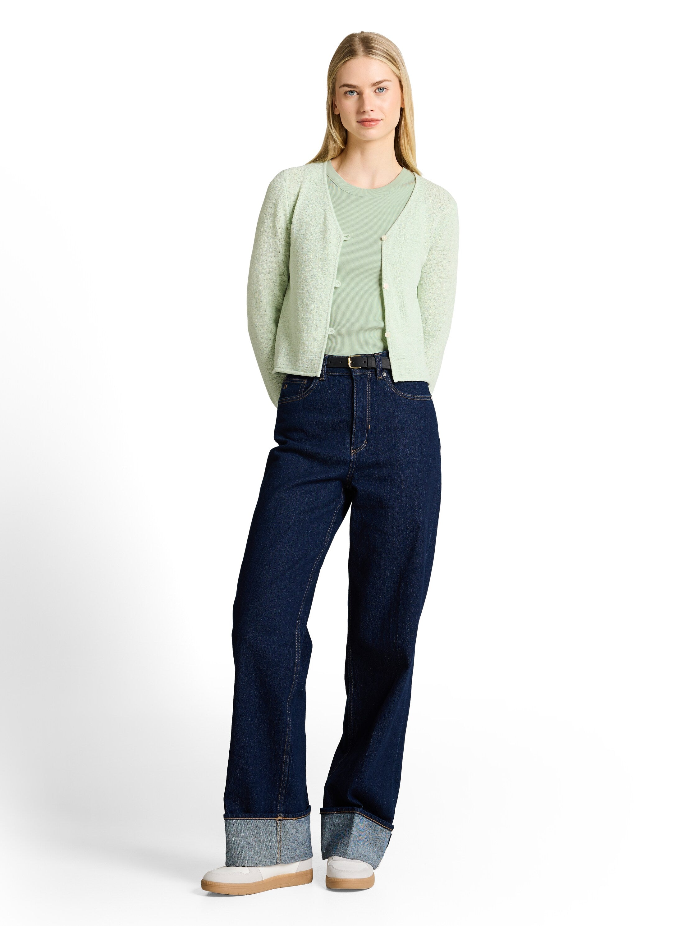 Tom Tailor Light Match Slim-Fit Top With Ribbed Texture
