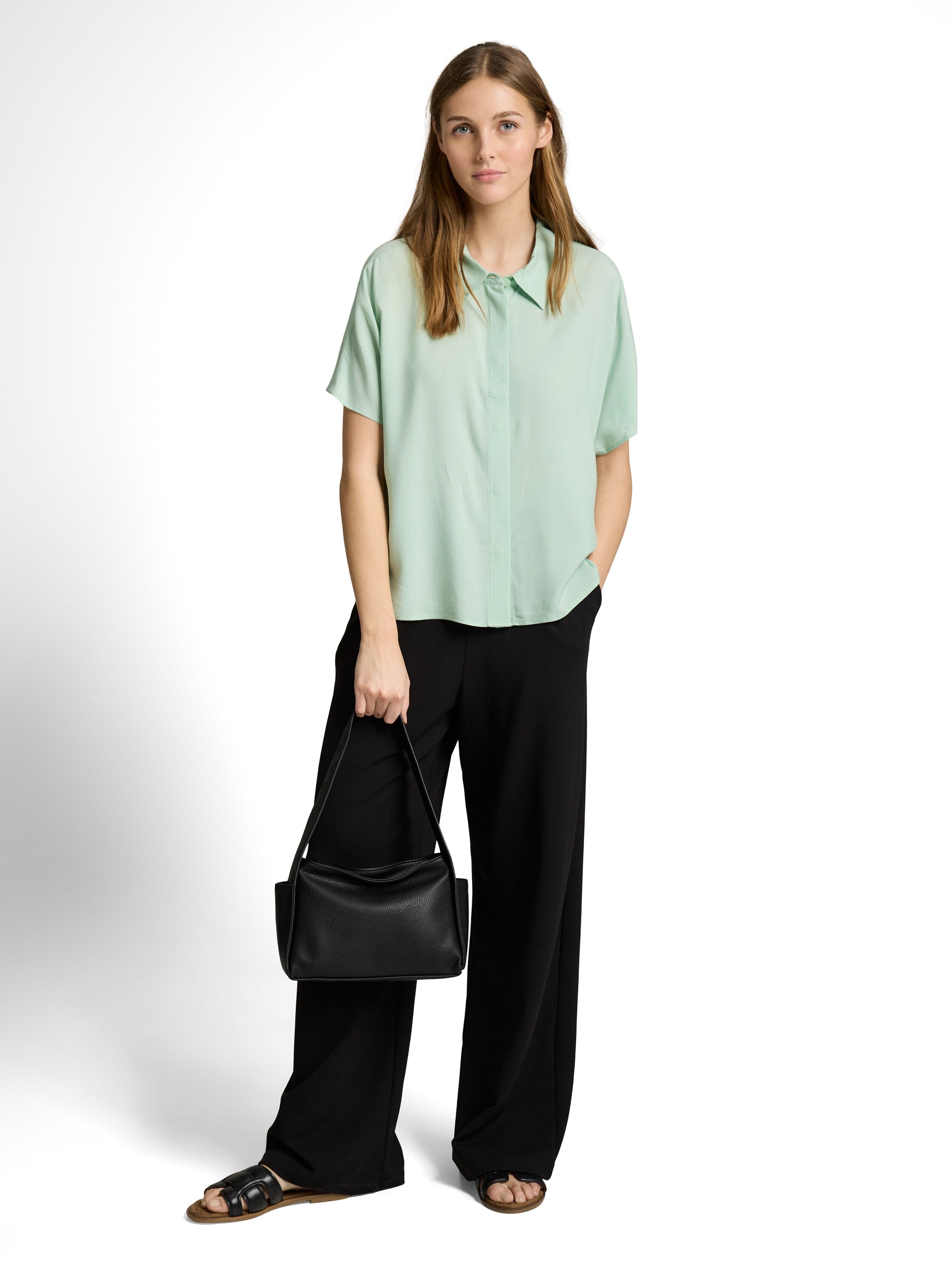 Tom Tailor Light Matcha Green Short Sleeved Shirt