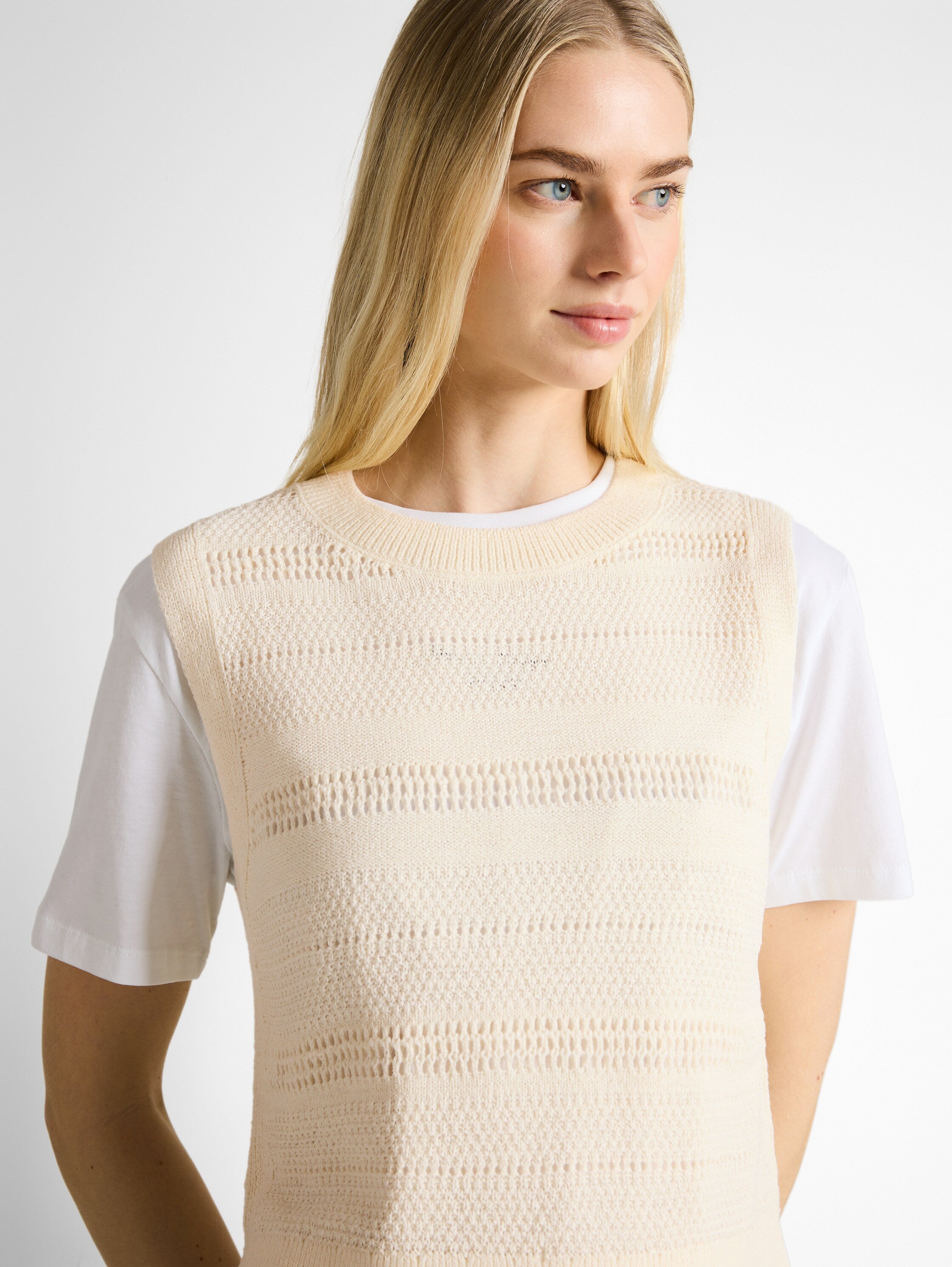 Tom Tailor Gardenia White Sleeveless Top