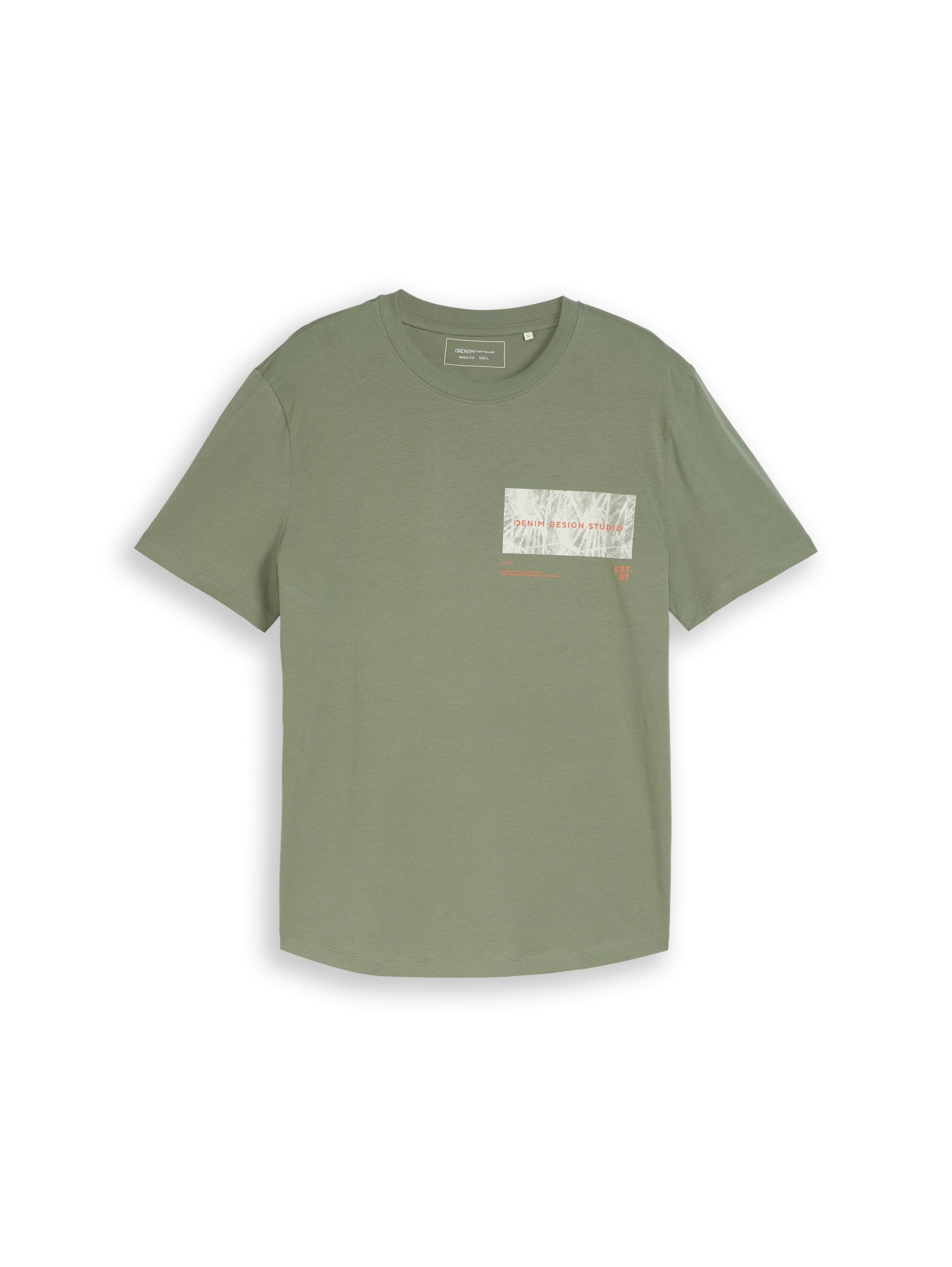Tom Tailor Olive Green T-Shirt With Print