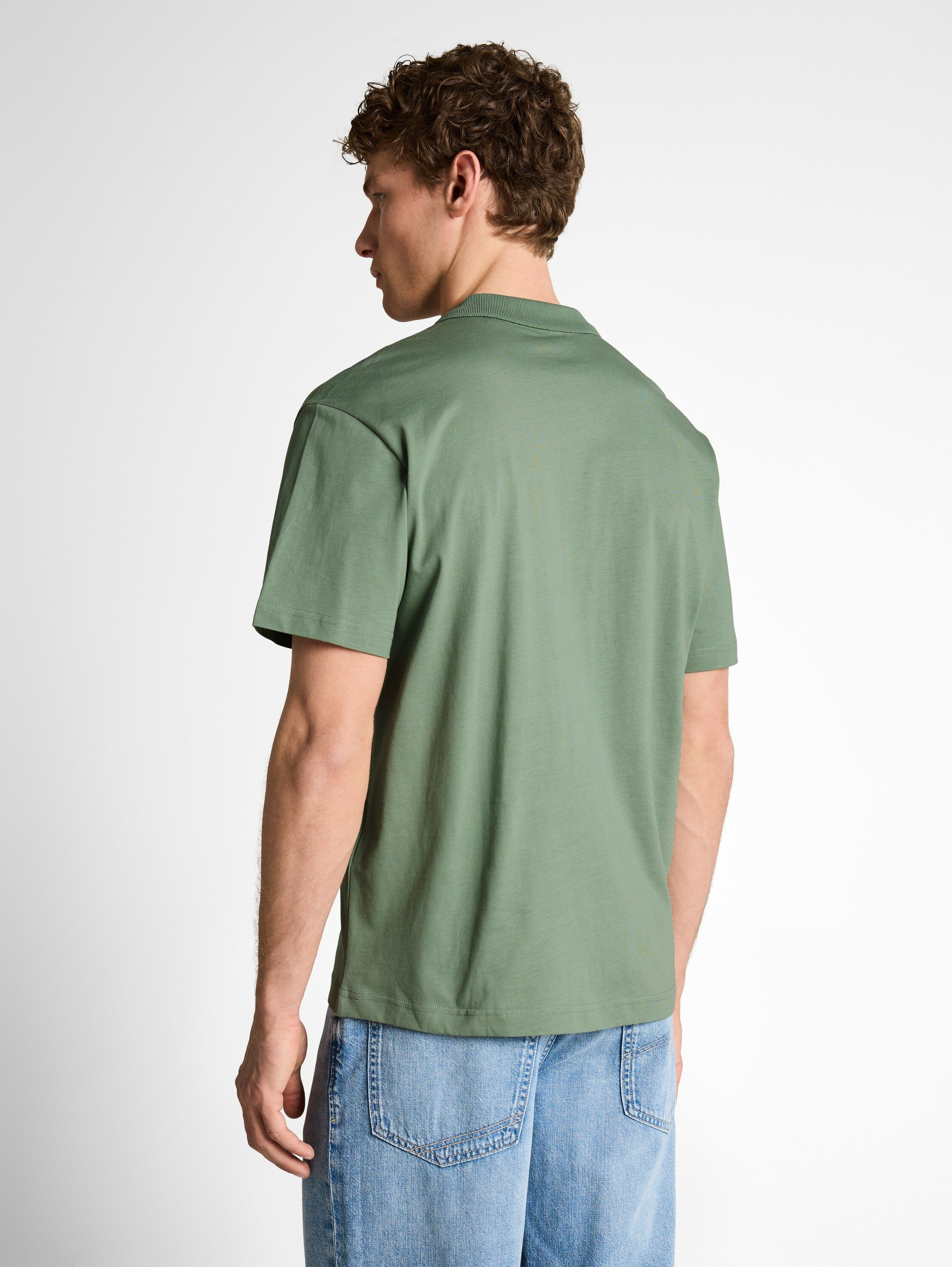 Tom Tailor Relaxed-Fit Cotton Green Olive Polo Shirt