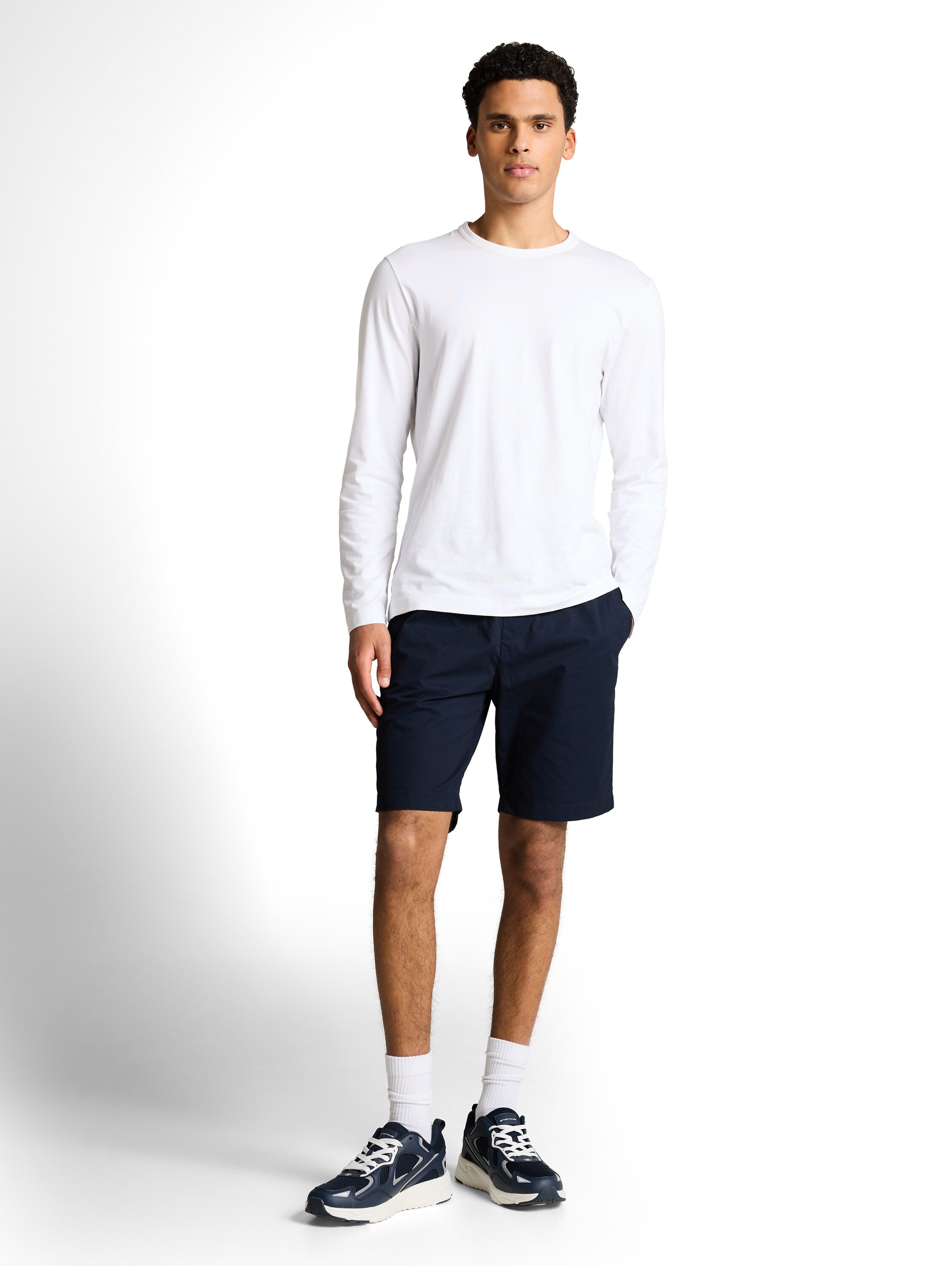 Tom Tailor Navy Cotton Shorts