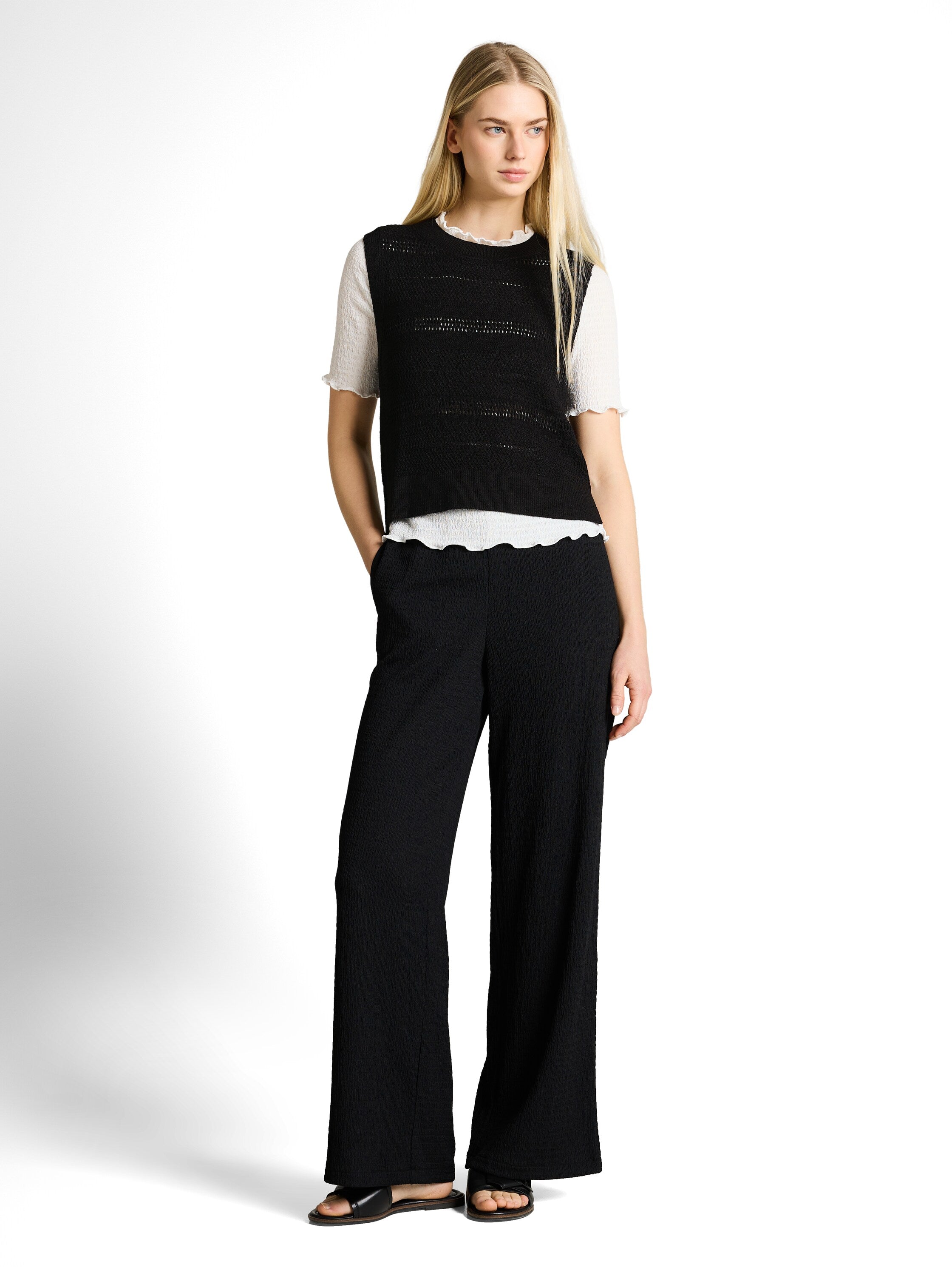 Tom Tailor Black Sleeveless Top