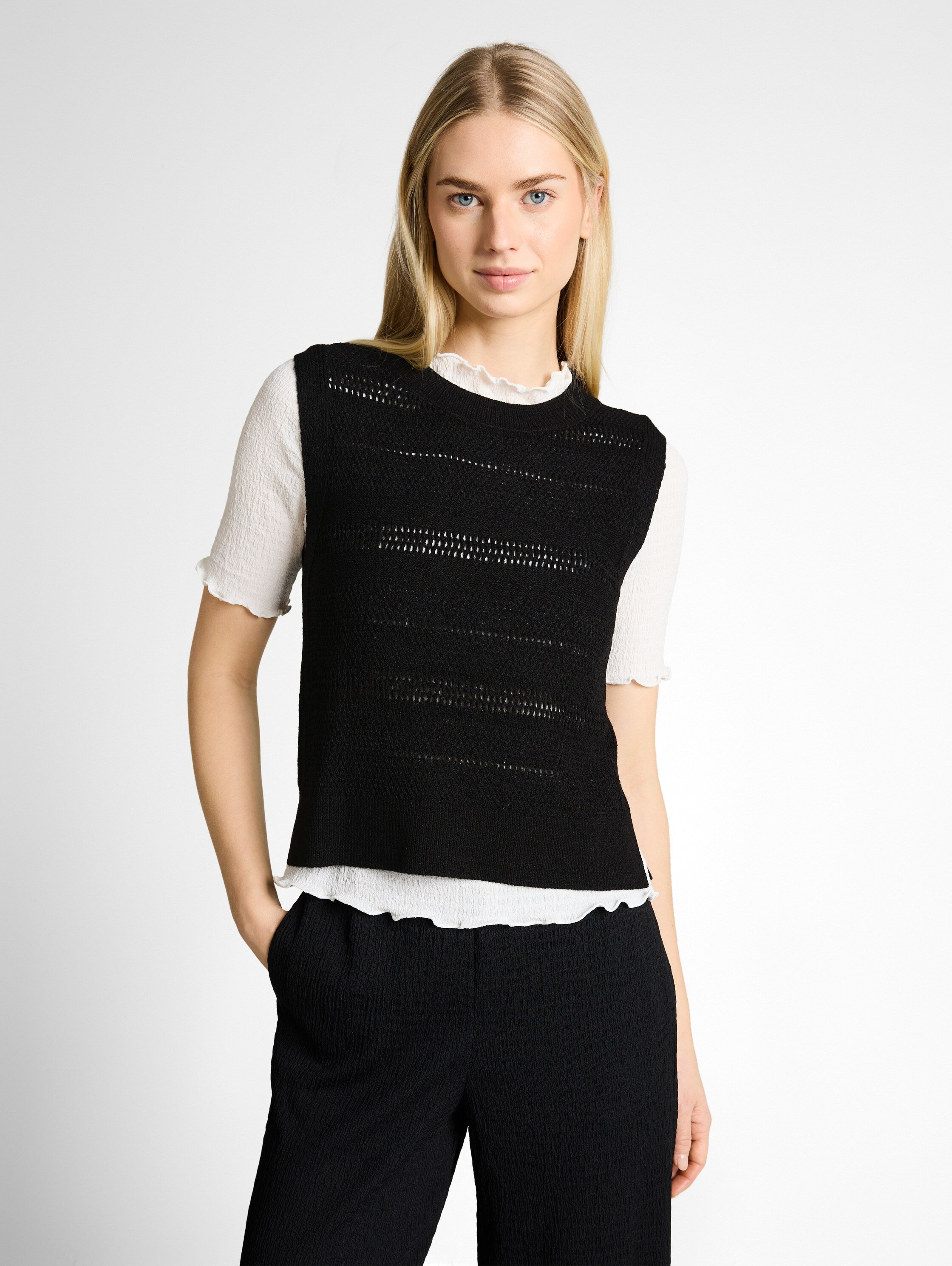 Tom Tailor Black Sleeveless Top