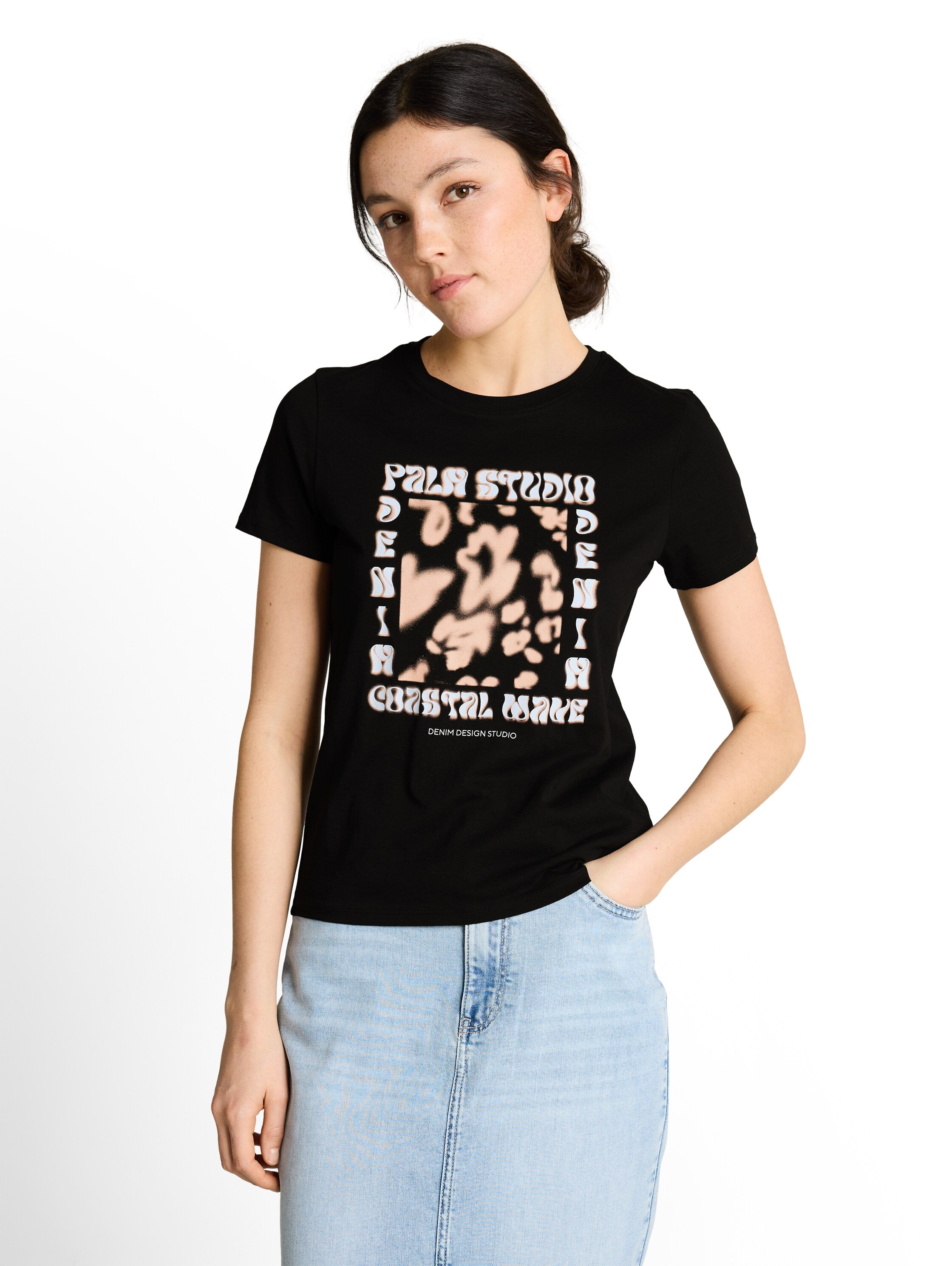 Tom Tailor Black T-shirt With Print