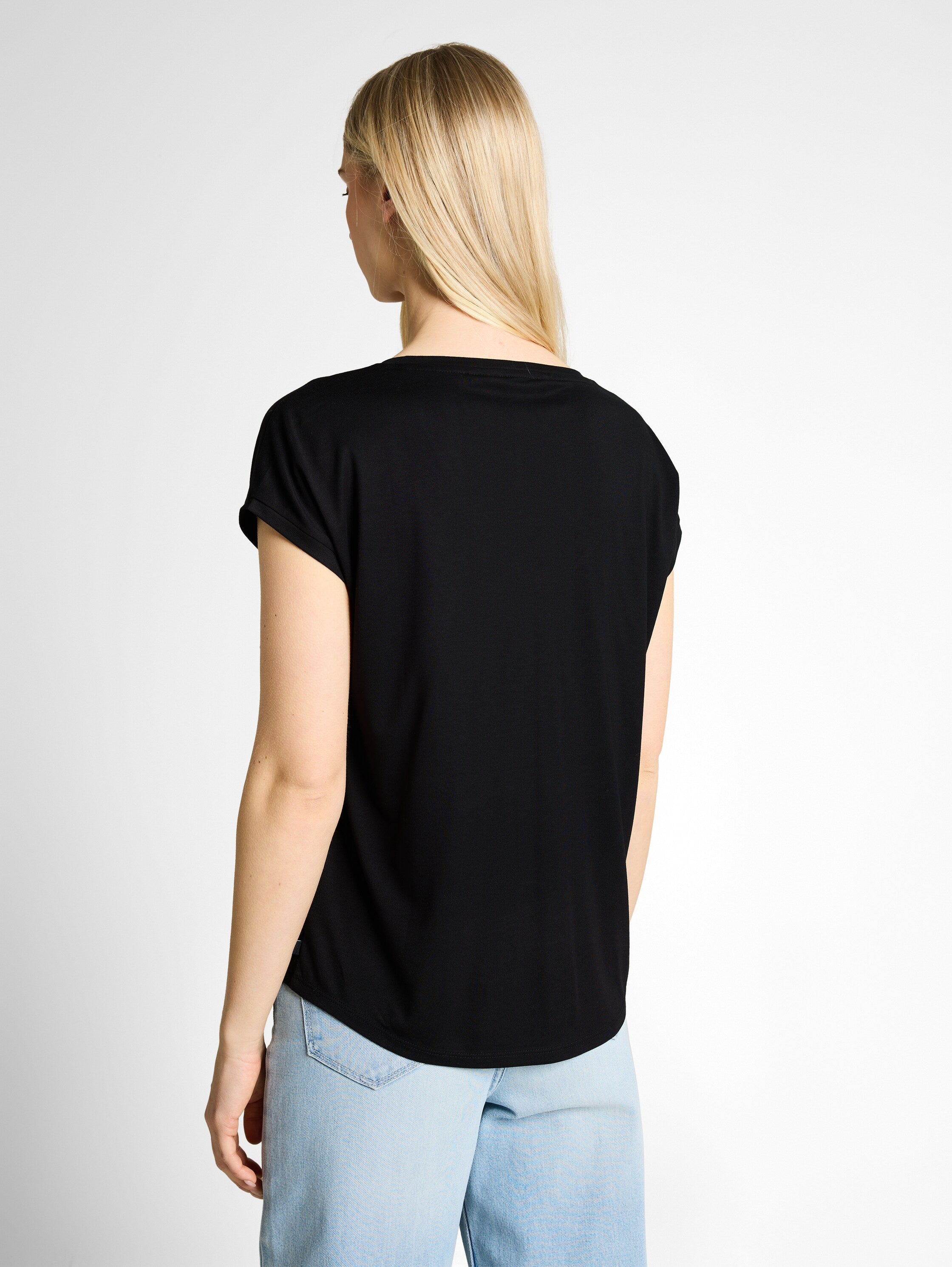 Tom Tailor Black V Neck T-Shirt