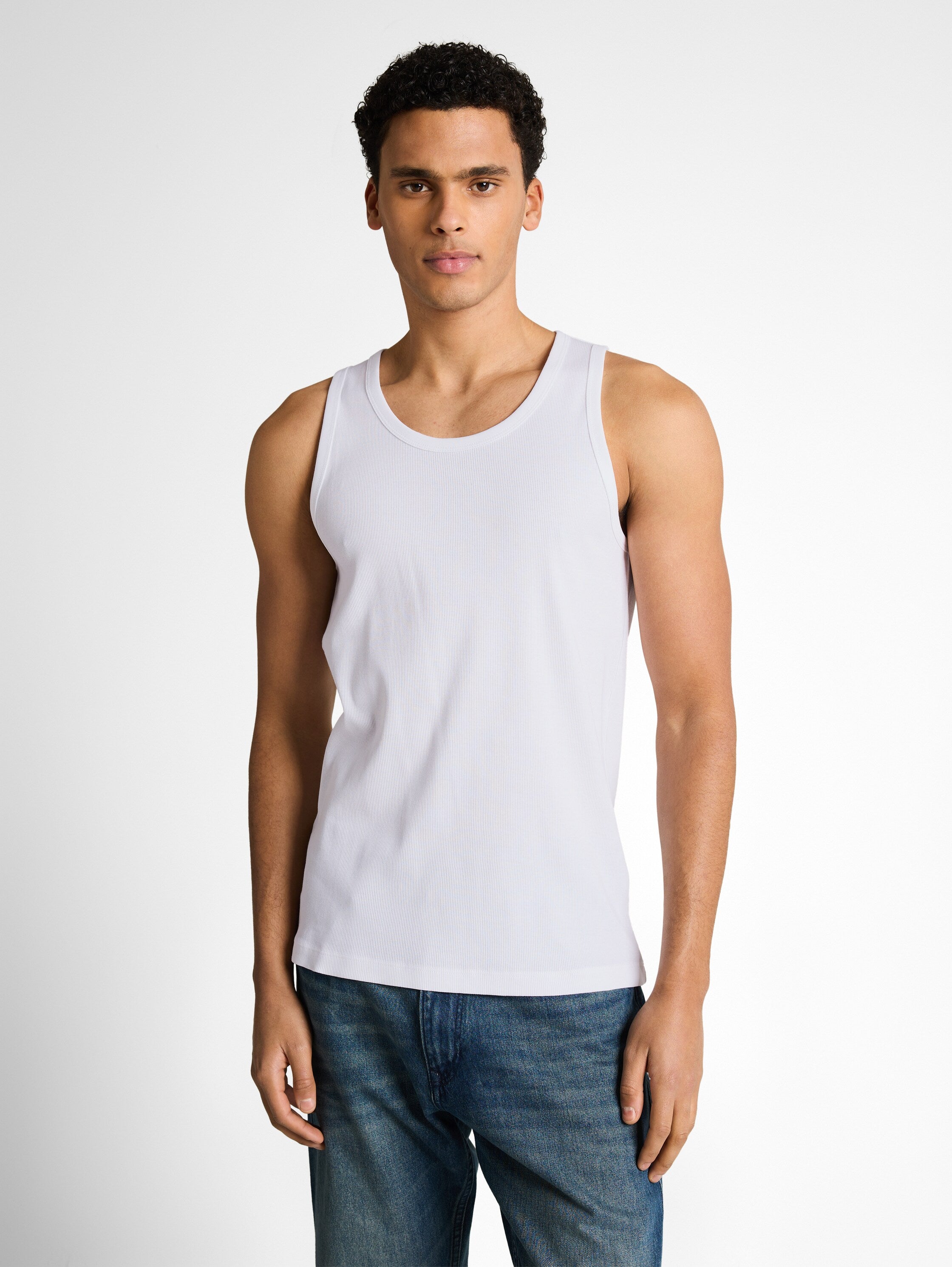 Tom Tailor White Basic Ribbed Tank Top
