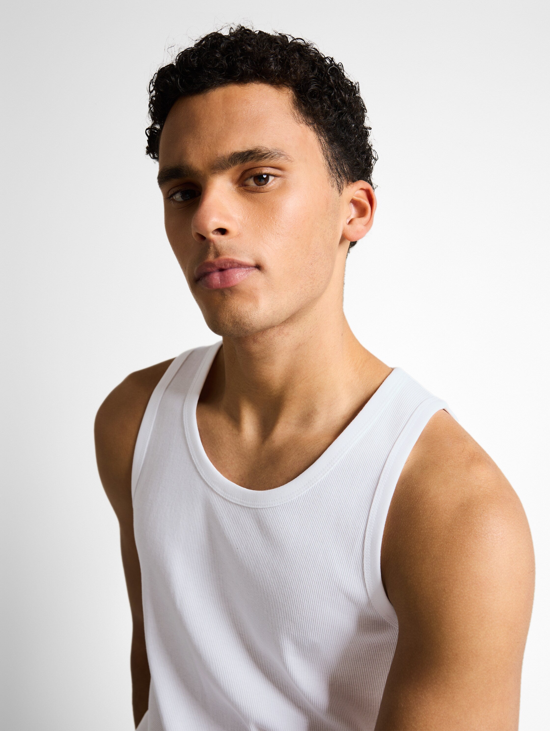 Tom Tailor White Basic Ribbed Tank Top