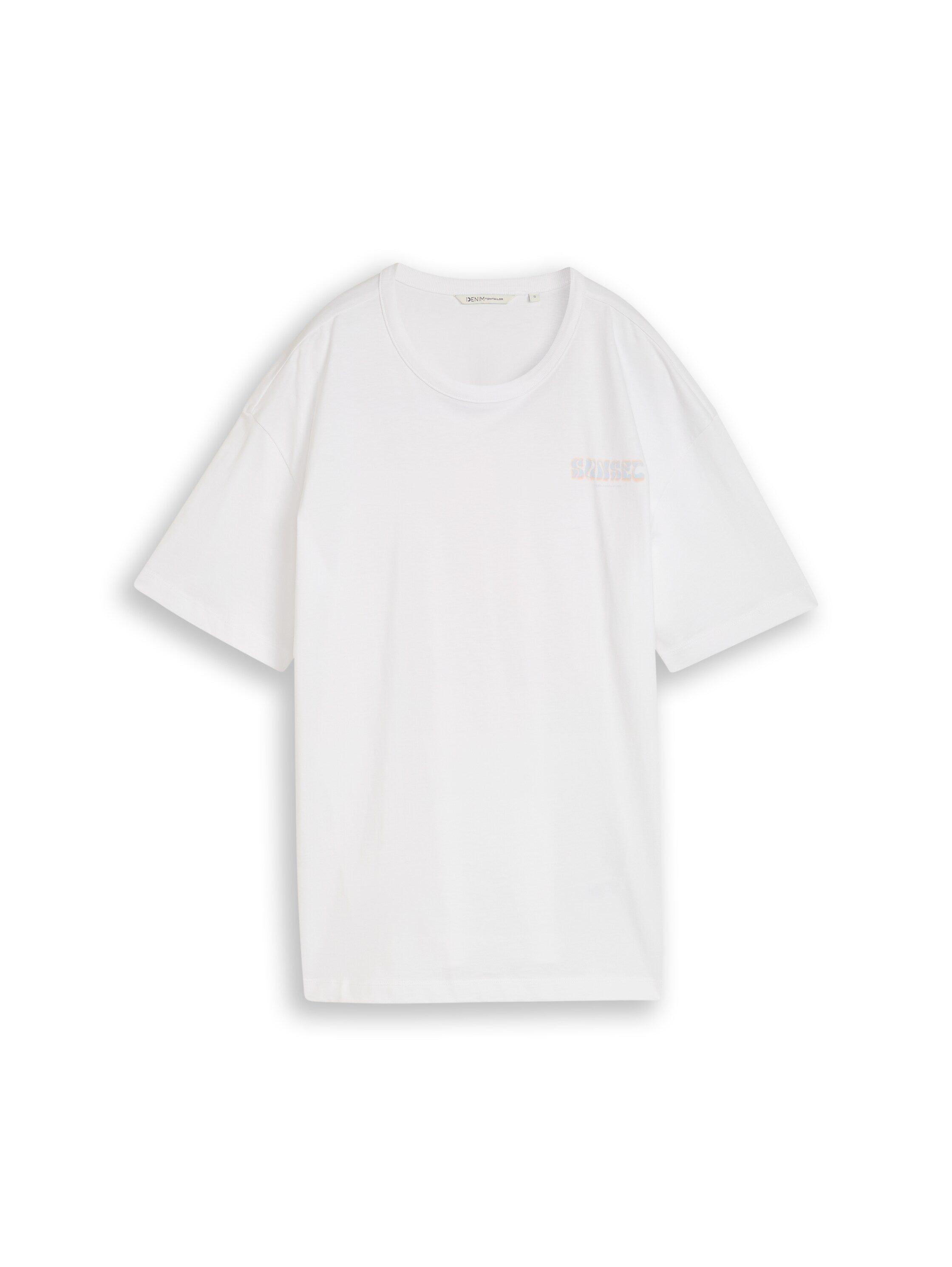 Tom Tailor White Short Sleeved T-Shirt With Back Design