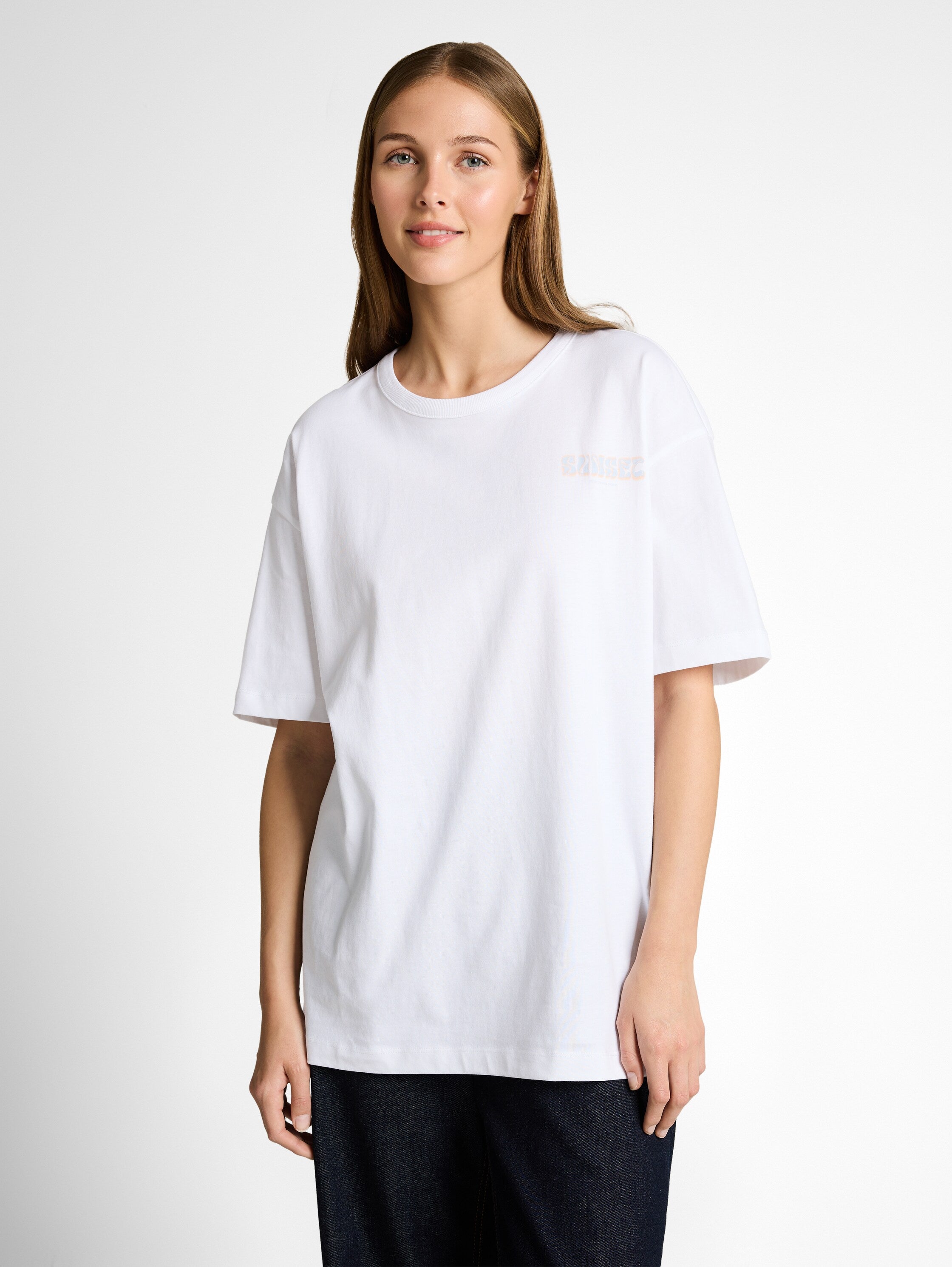 Tom Tailor White Short Sleeved T-Shirt With Back Design