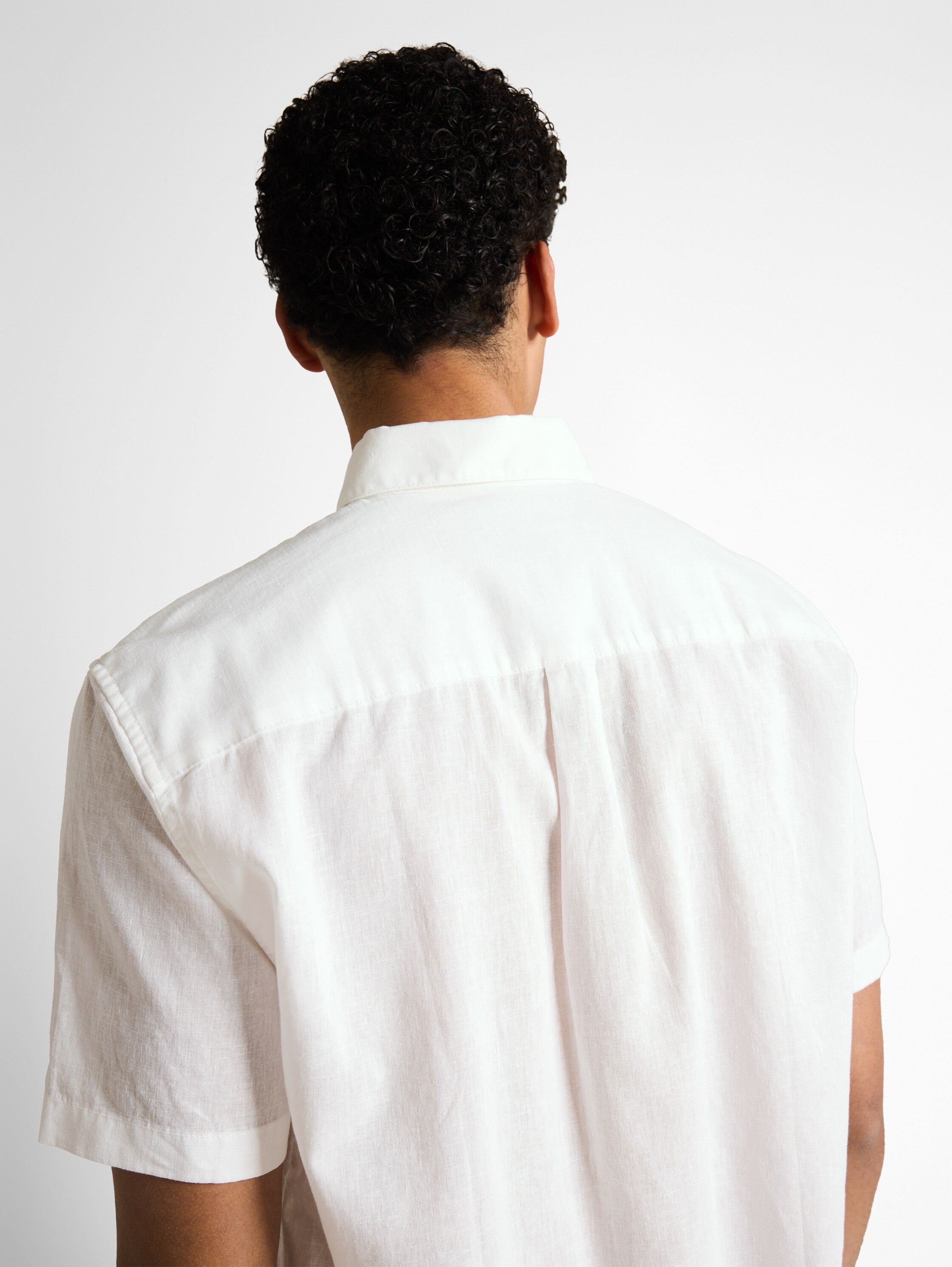 Tom Tailor White Shirt With Linen Blend