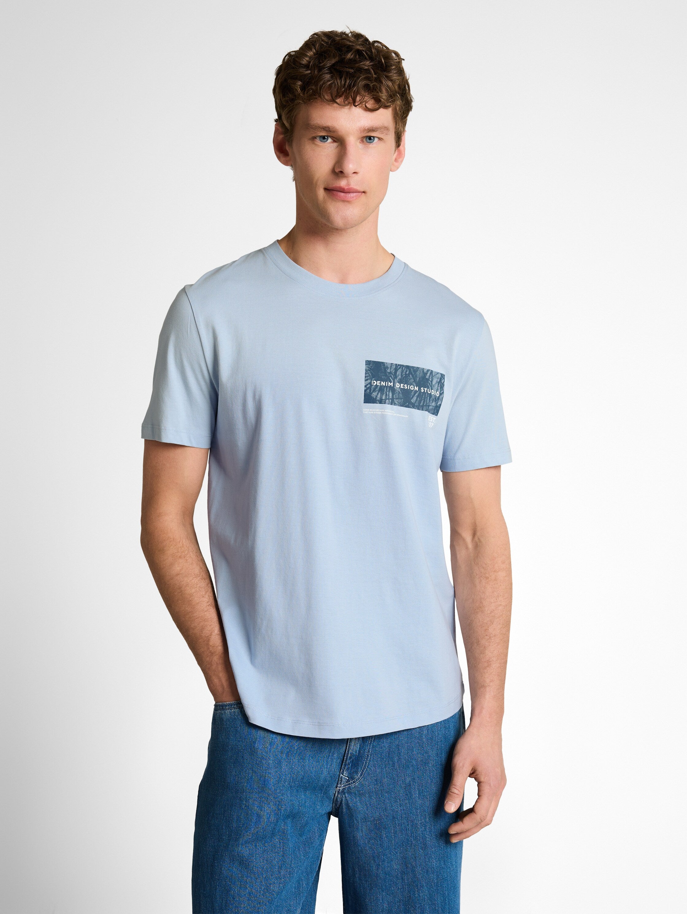 Tom Tailor Light Blue T-Shirt With Print