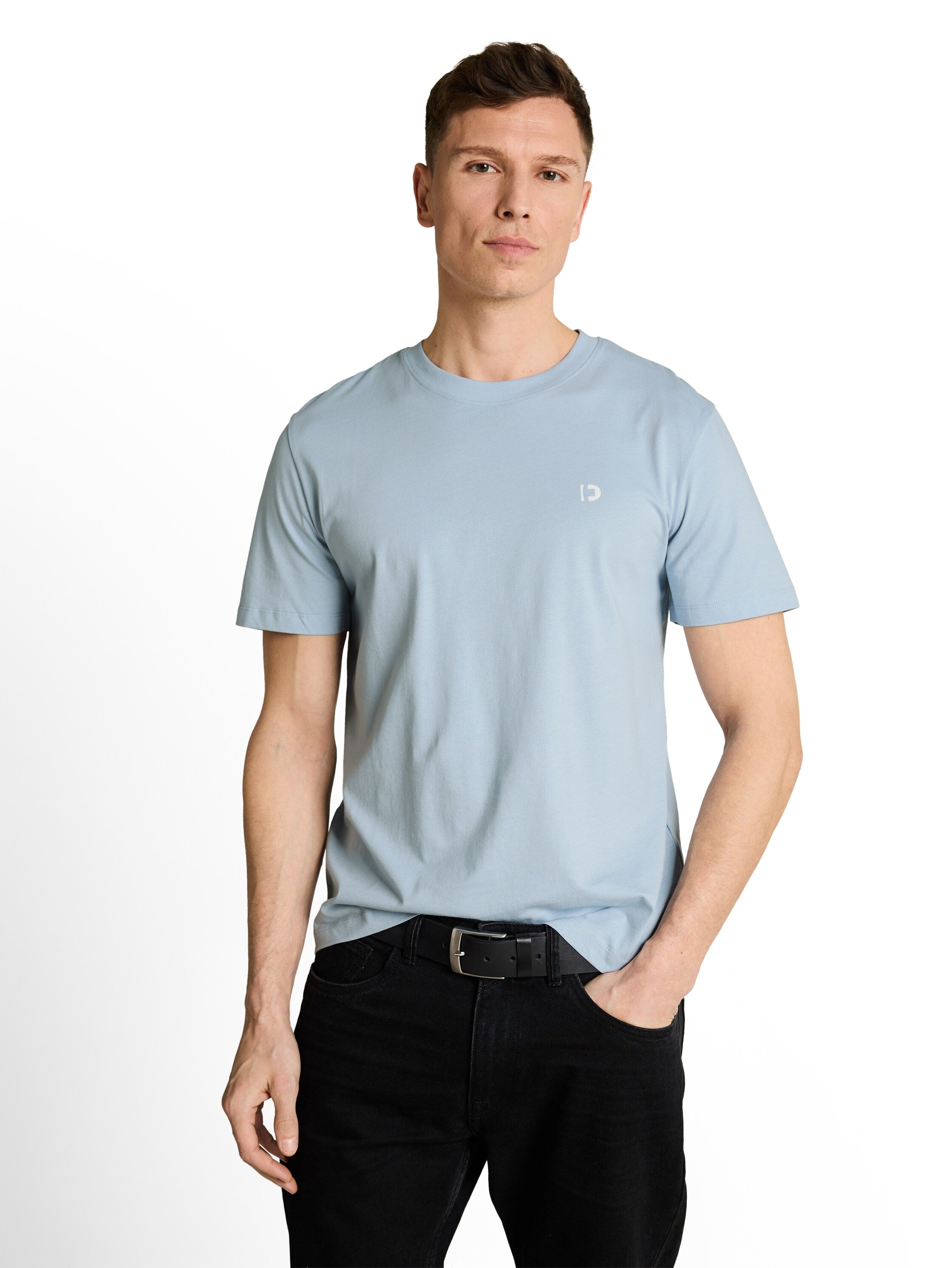 Tom Tailor Blue Round Neck T-Shirt With Back Design