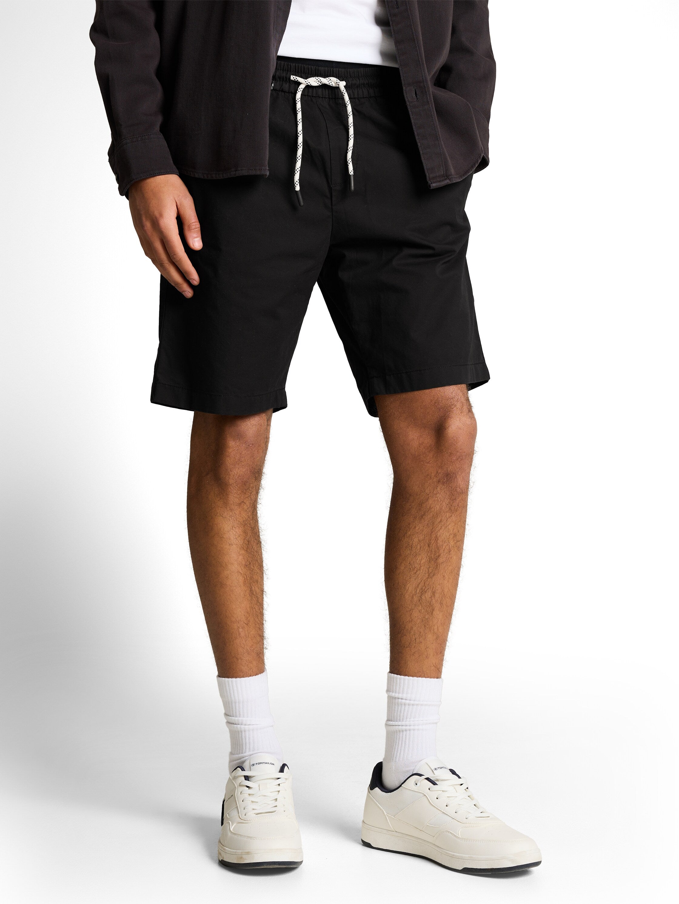 Tom Tailor Black Cotton Shorts