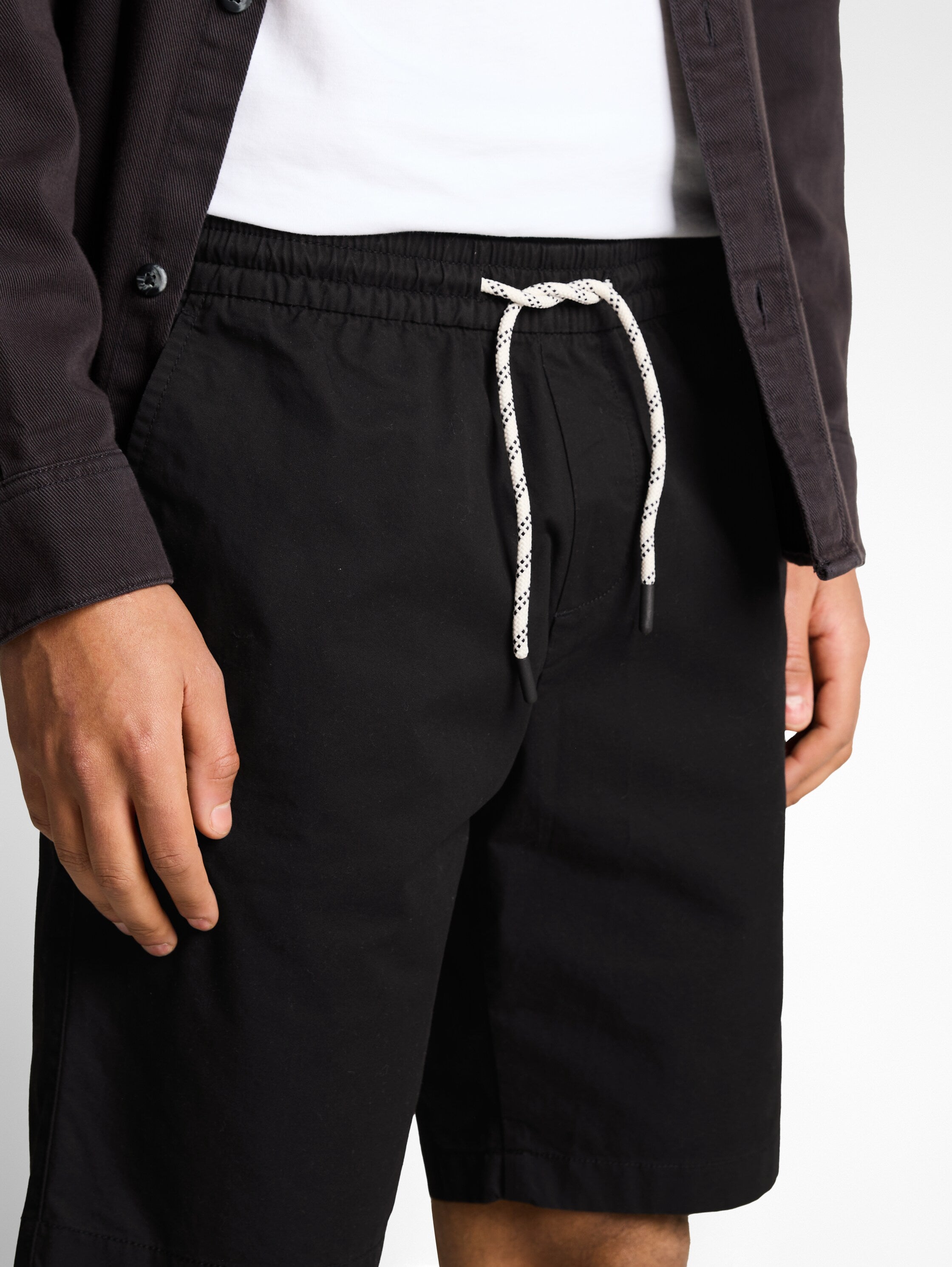 Tom Tailor Black Cotton Shorts
