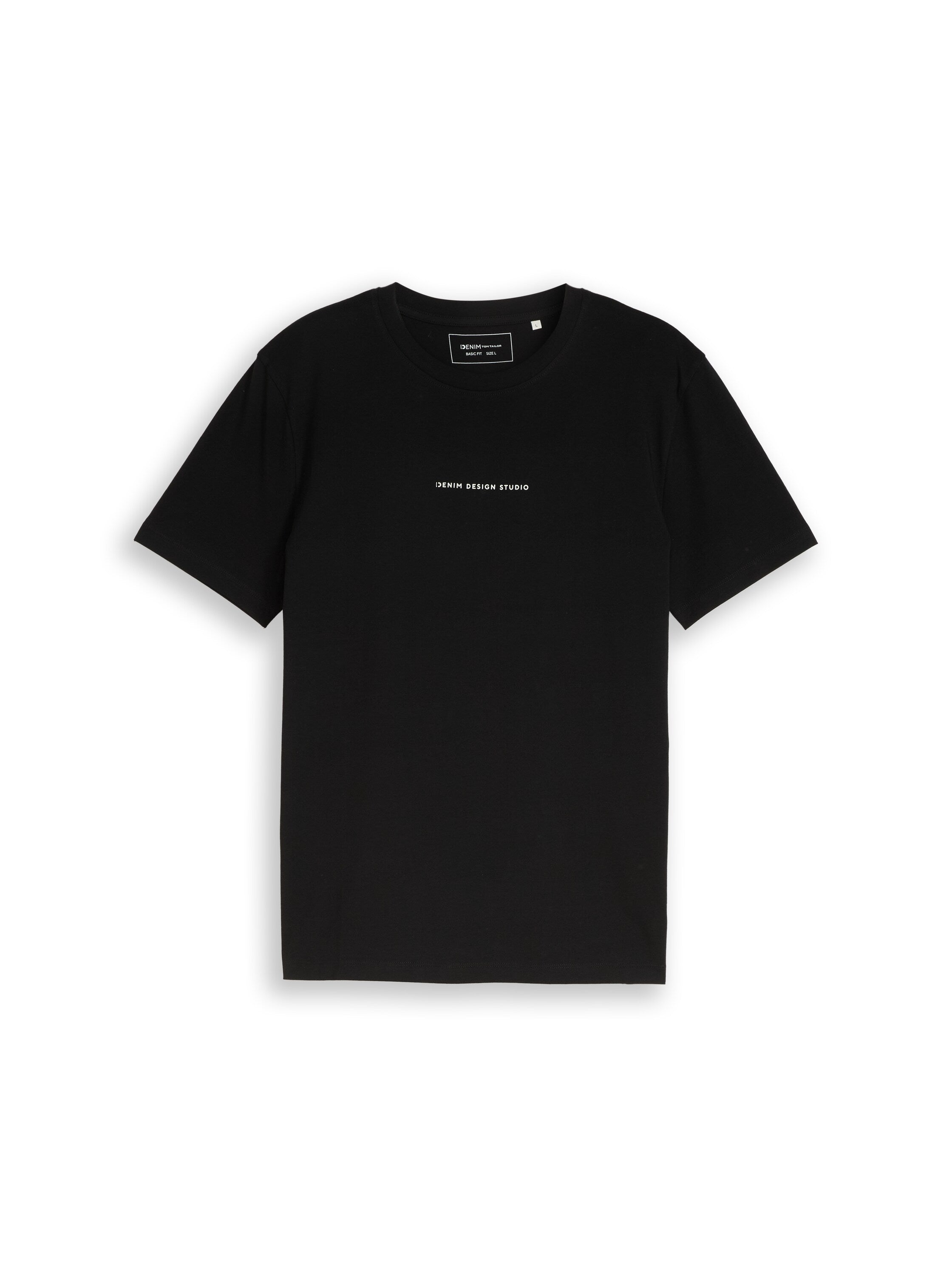 Tom Tailor Black T-Shirt With Back Print