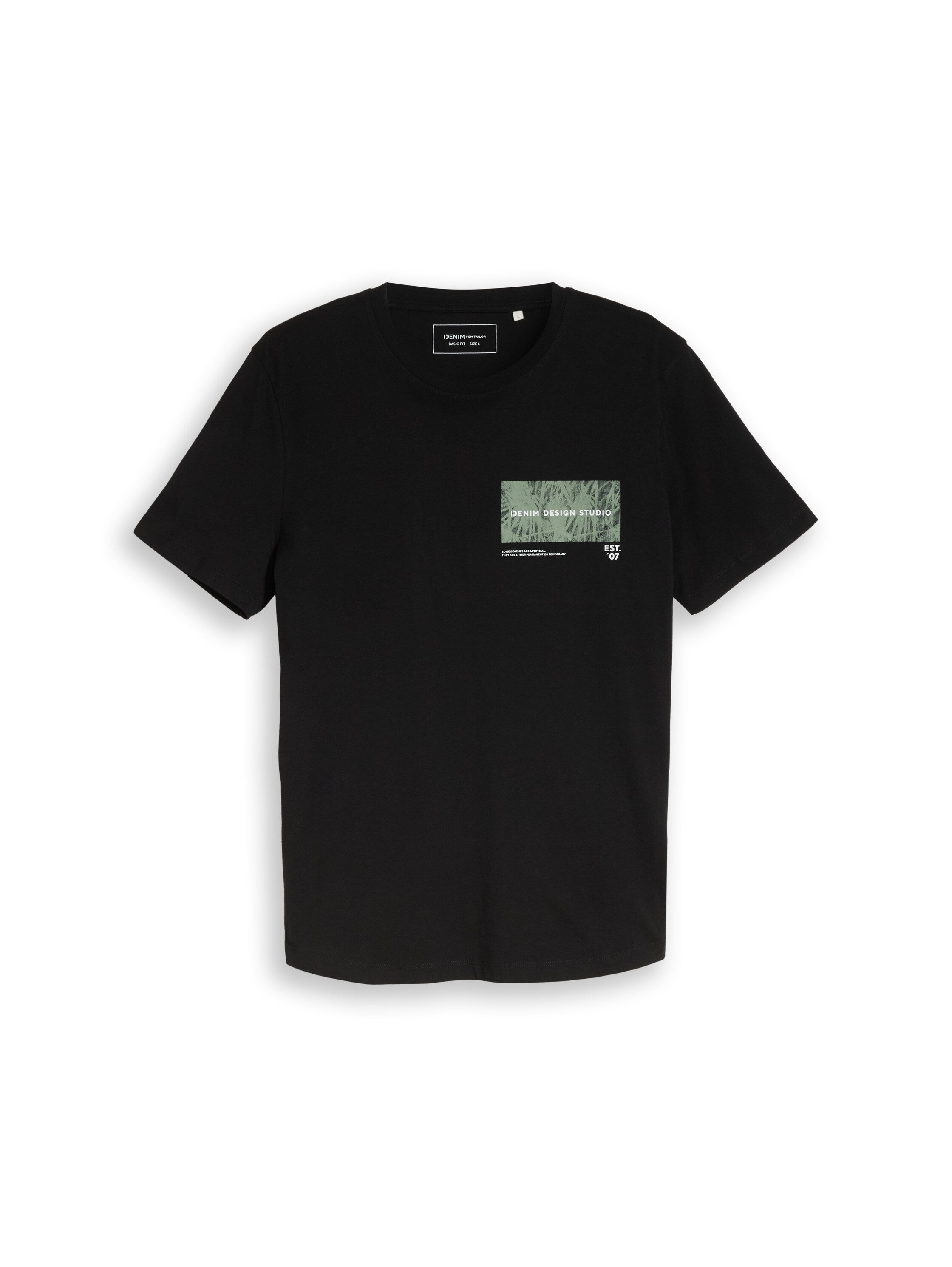 Tom Tailor Black T-Shirt With Print