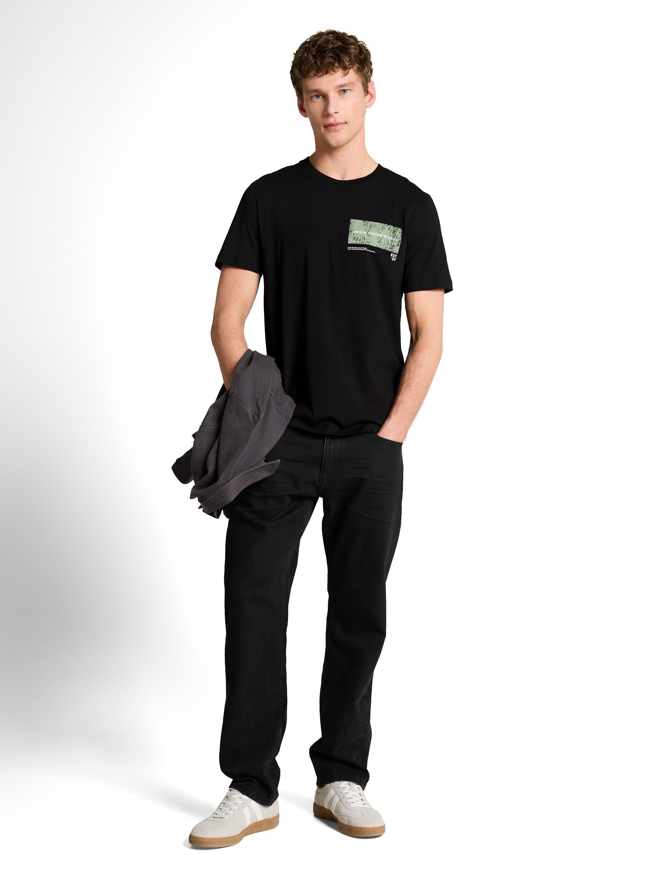 Tom Tailor Black T-Shirt With Print