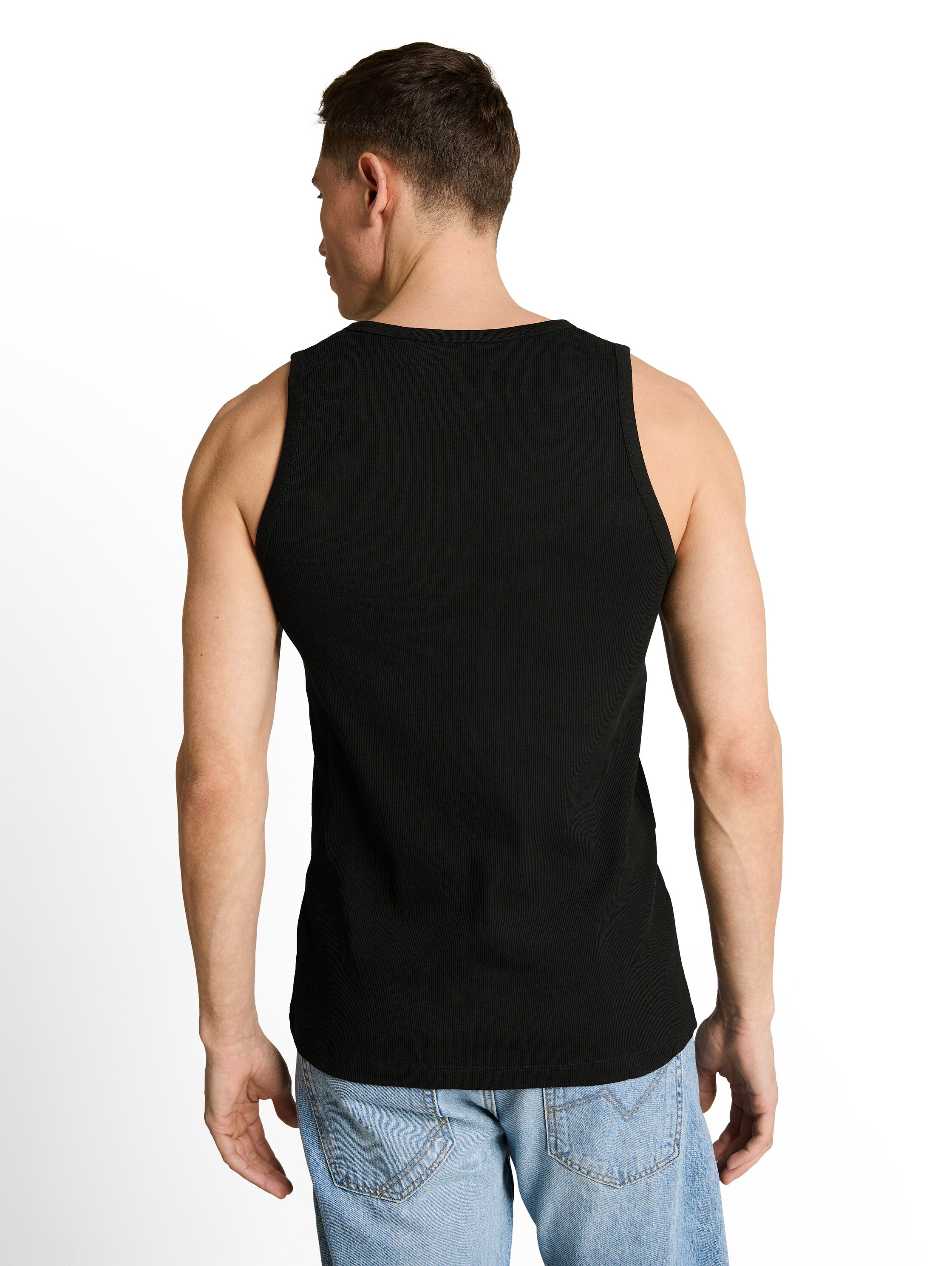 Tom Tailor Black Basic Ribbed Tank Top