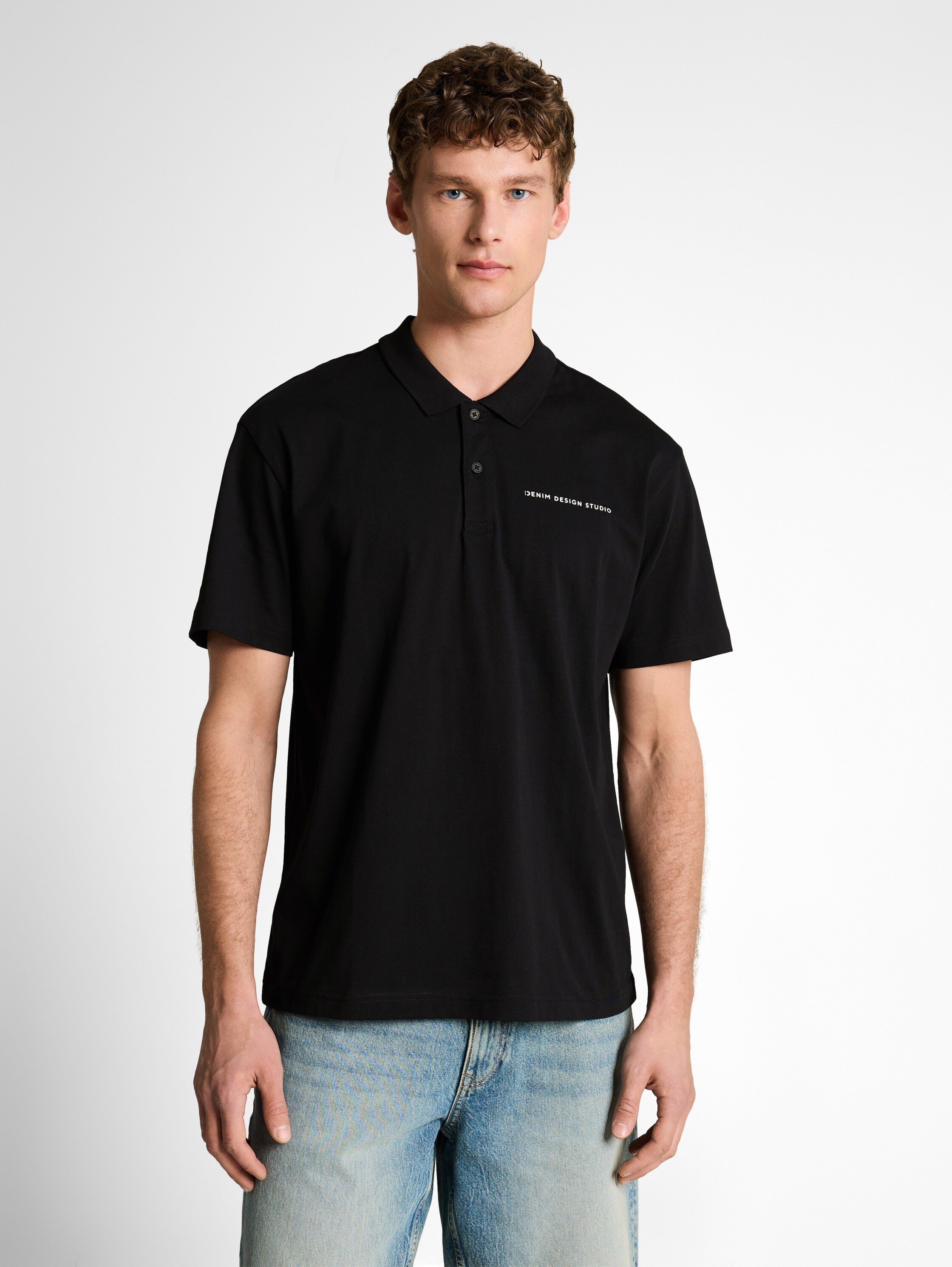 Tom Tailor Relaxed-Fit Cotton Black Polo Shirt