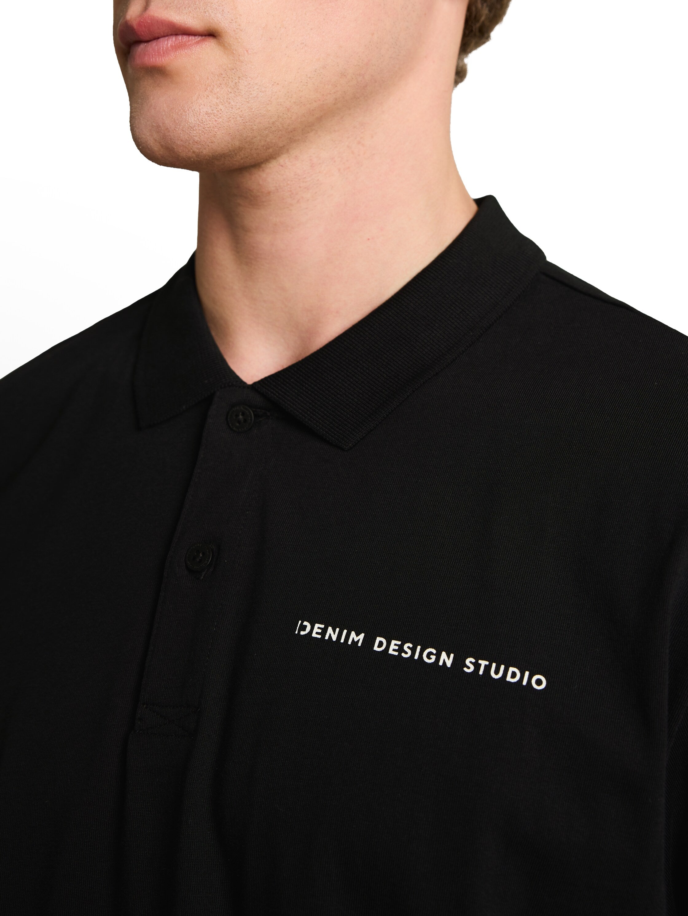 Tom Tailor Relaxed-Fit Cotton Black Polo Shirt