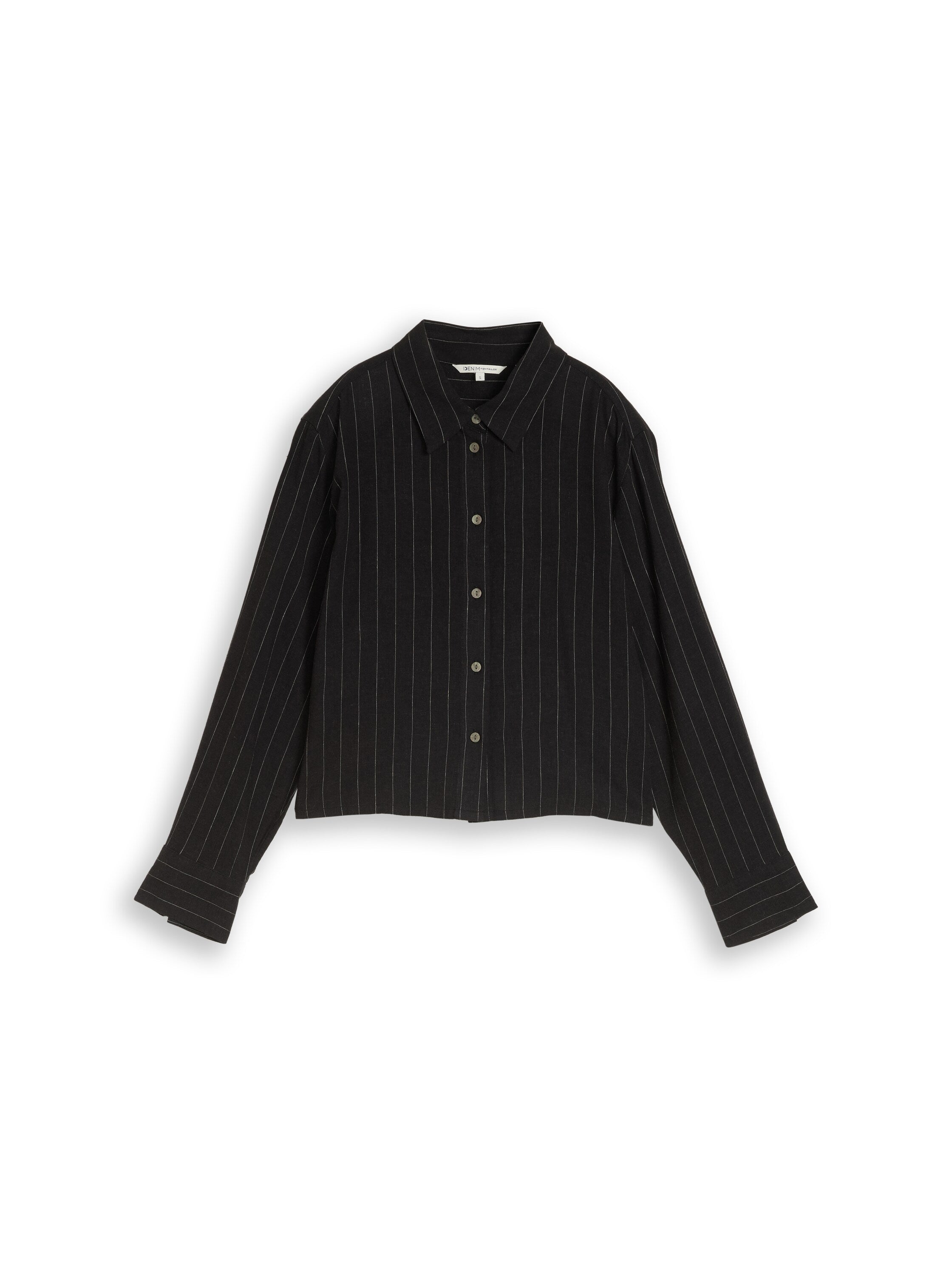 Tom Tailor Black Boxy Fit Shirt Blouse With Bow Back Detail