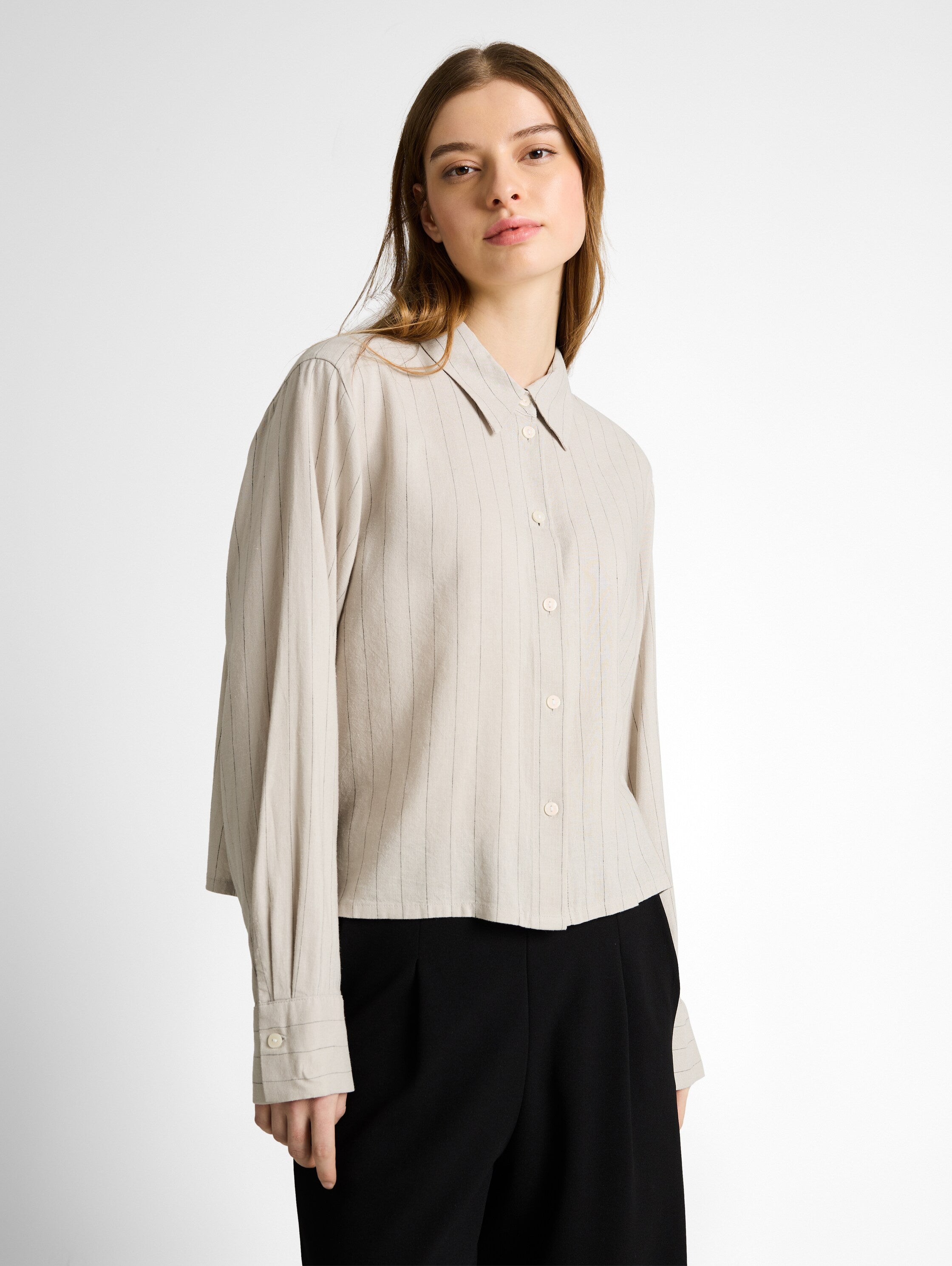 Tom Tailor Boxy Fit Shirt Blouse With Bow Back Detail