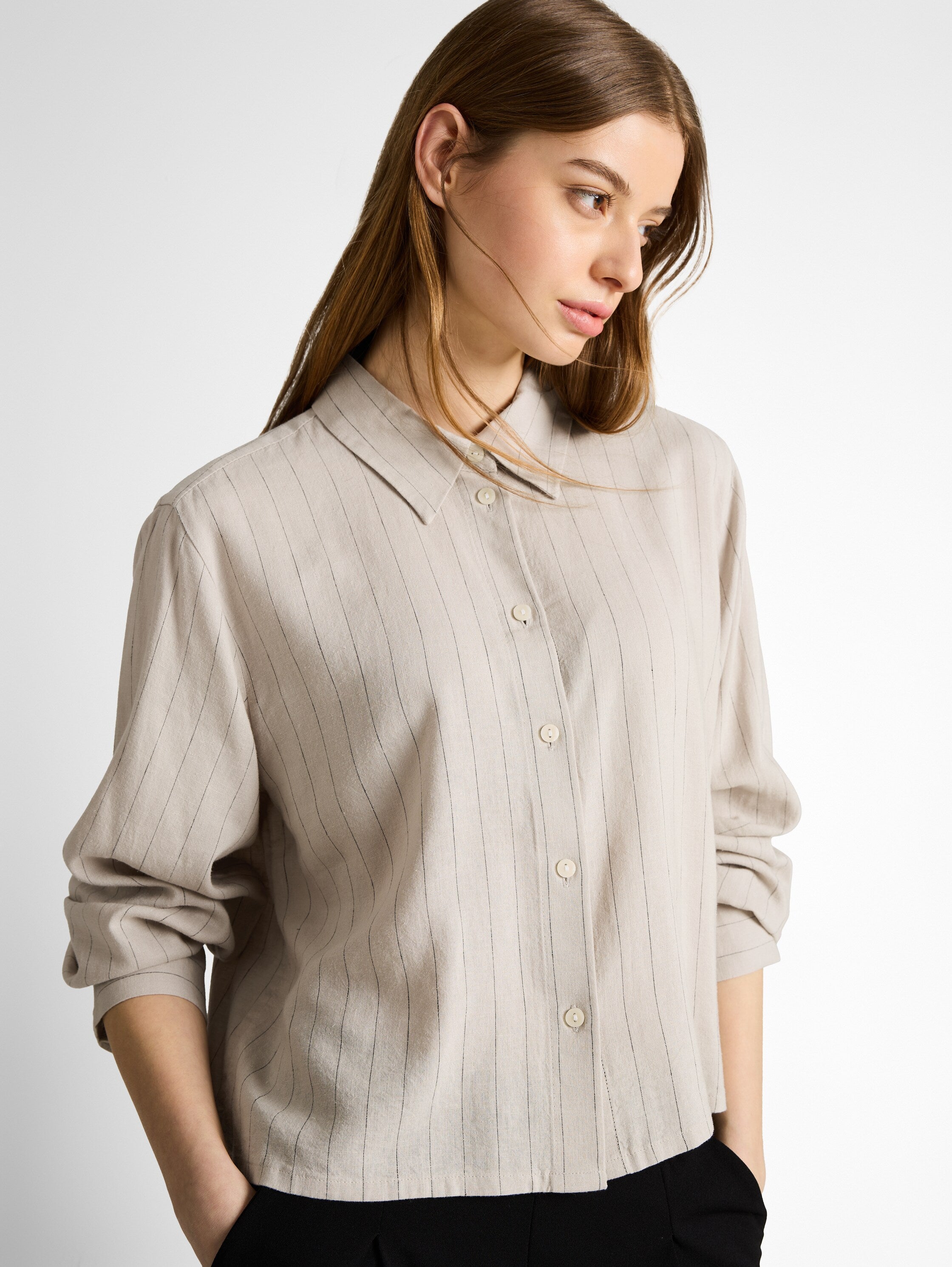 Tom Tailor Boxy Fit Shirt Blouse With Bow Back Detail