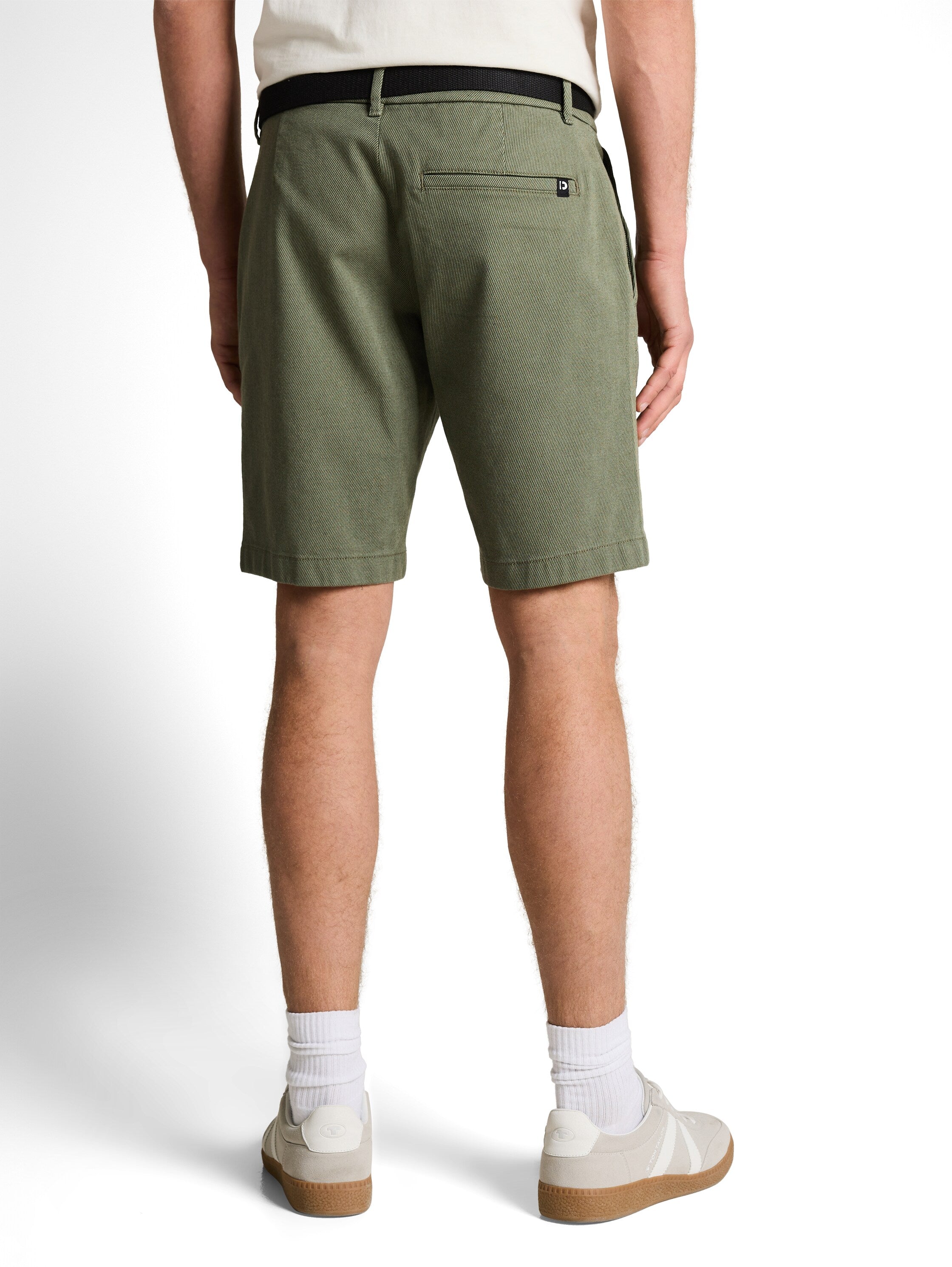 Tom Tailor Olive Regular Chino Shorts With Belt