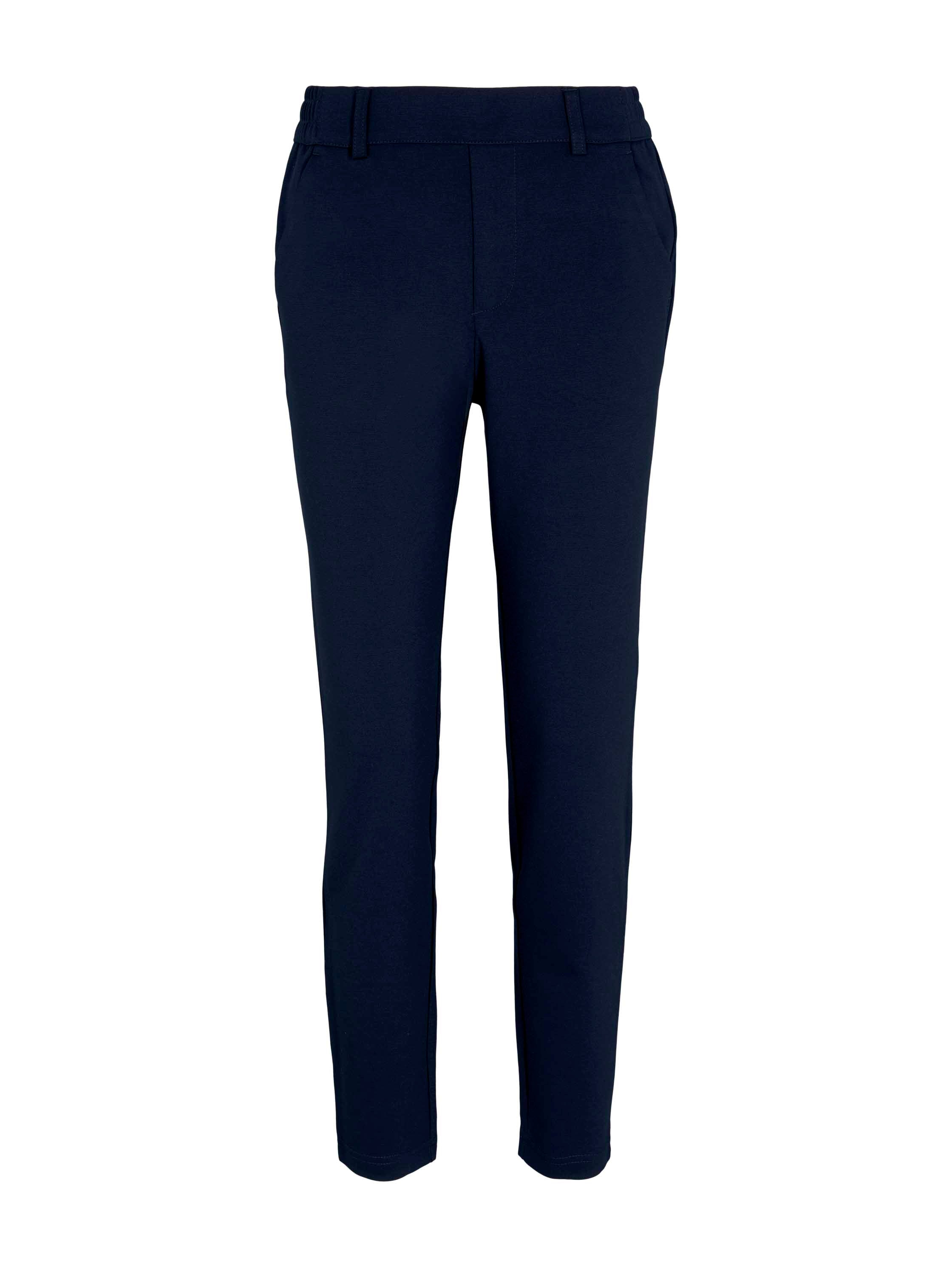 Tom Tailor Relaxed Fit Navy Pant With Elastic Waistband