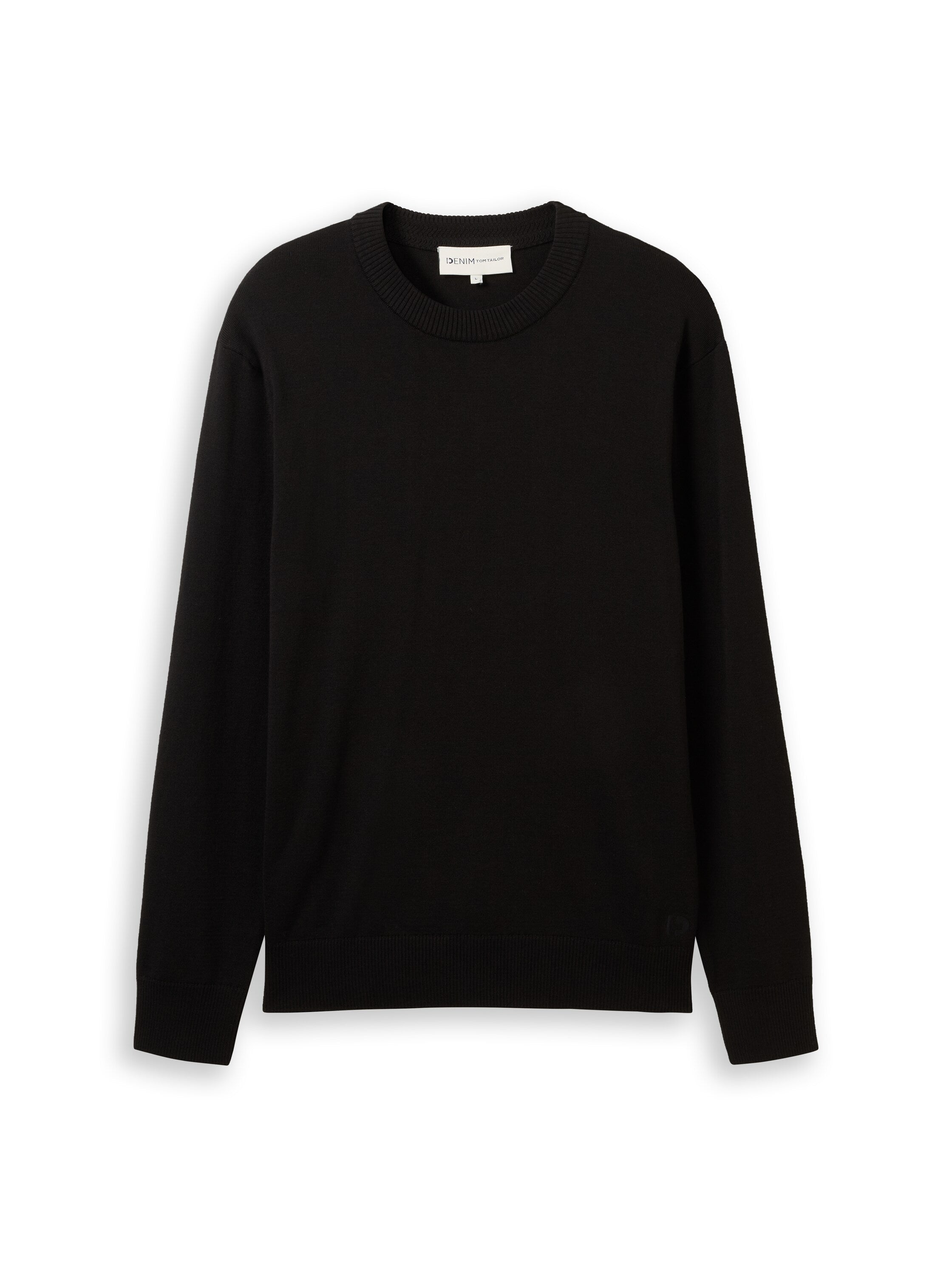 Tom Tailor Basic Knitted Dark Navy Cotton Pullover