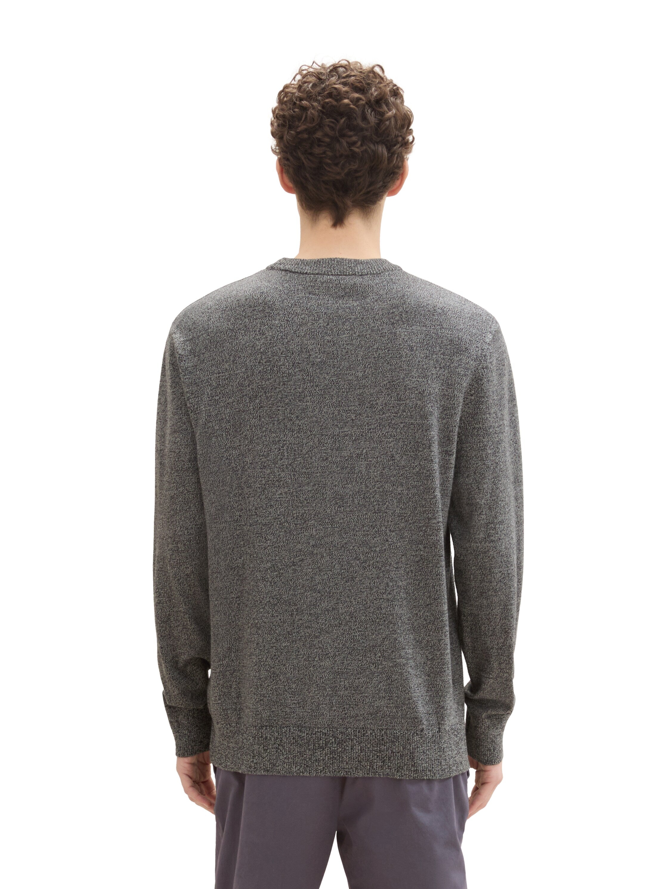 Tom Tailor Basic Knitted Grey Cotton Pullover