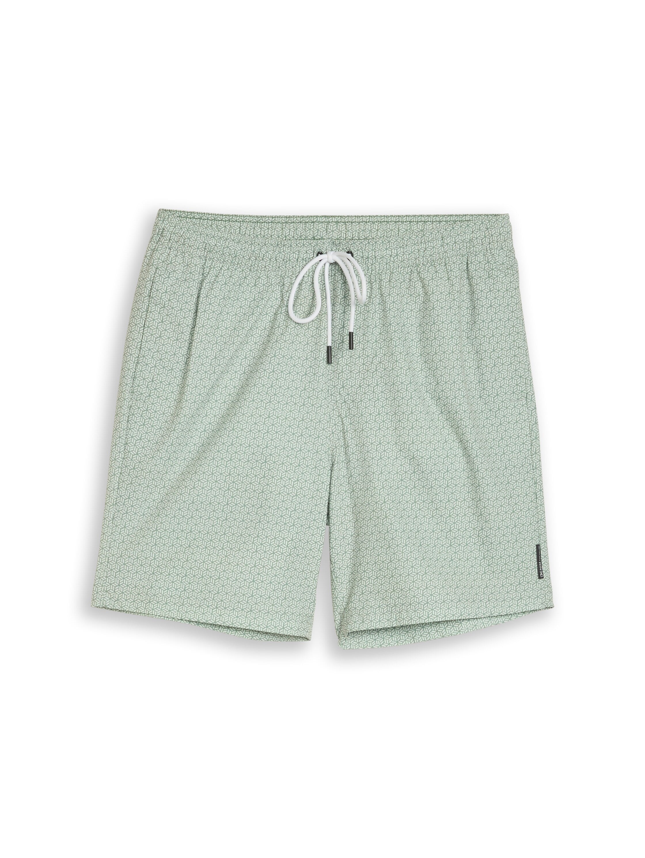 Tom Tailor Green Mint Patterned Swim Shorts