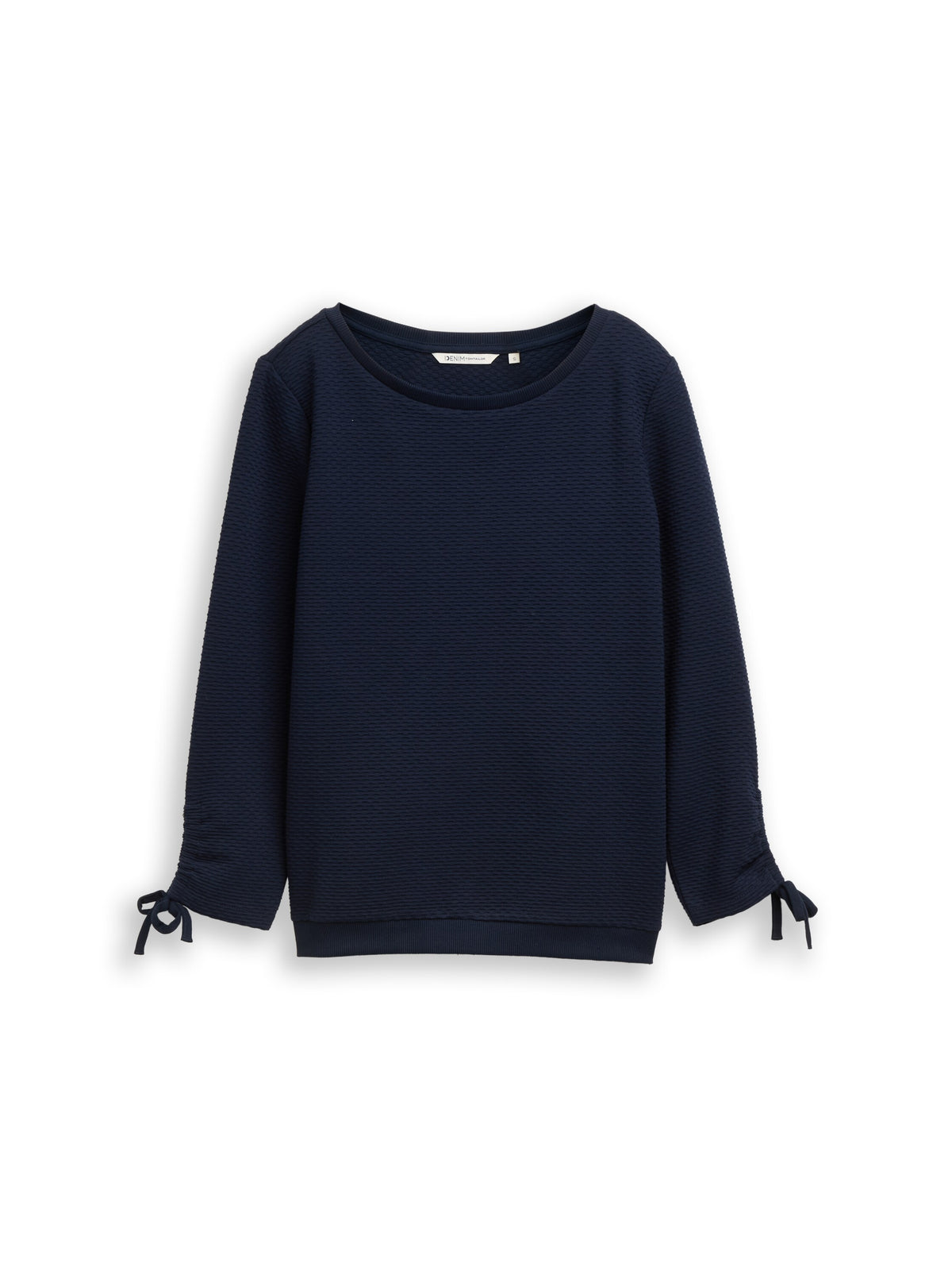 Tom Tailor Sky Captain Blue Slim-Fit Sweatshirt with Gathered Sleeved