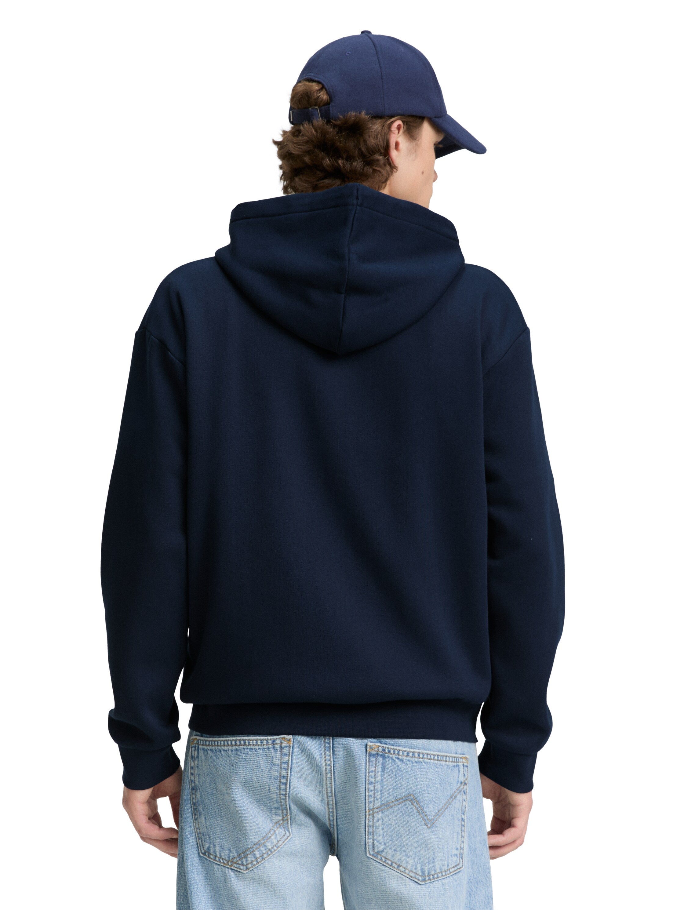 Tom Tailor Navy Jacket With Logo Print