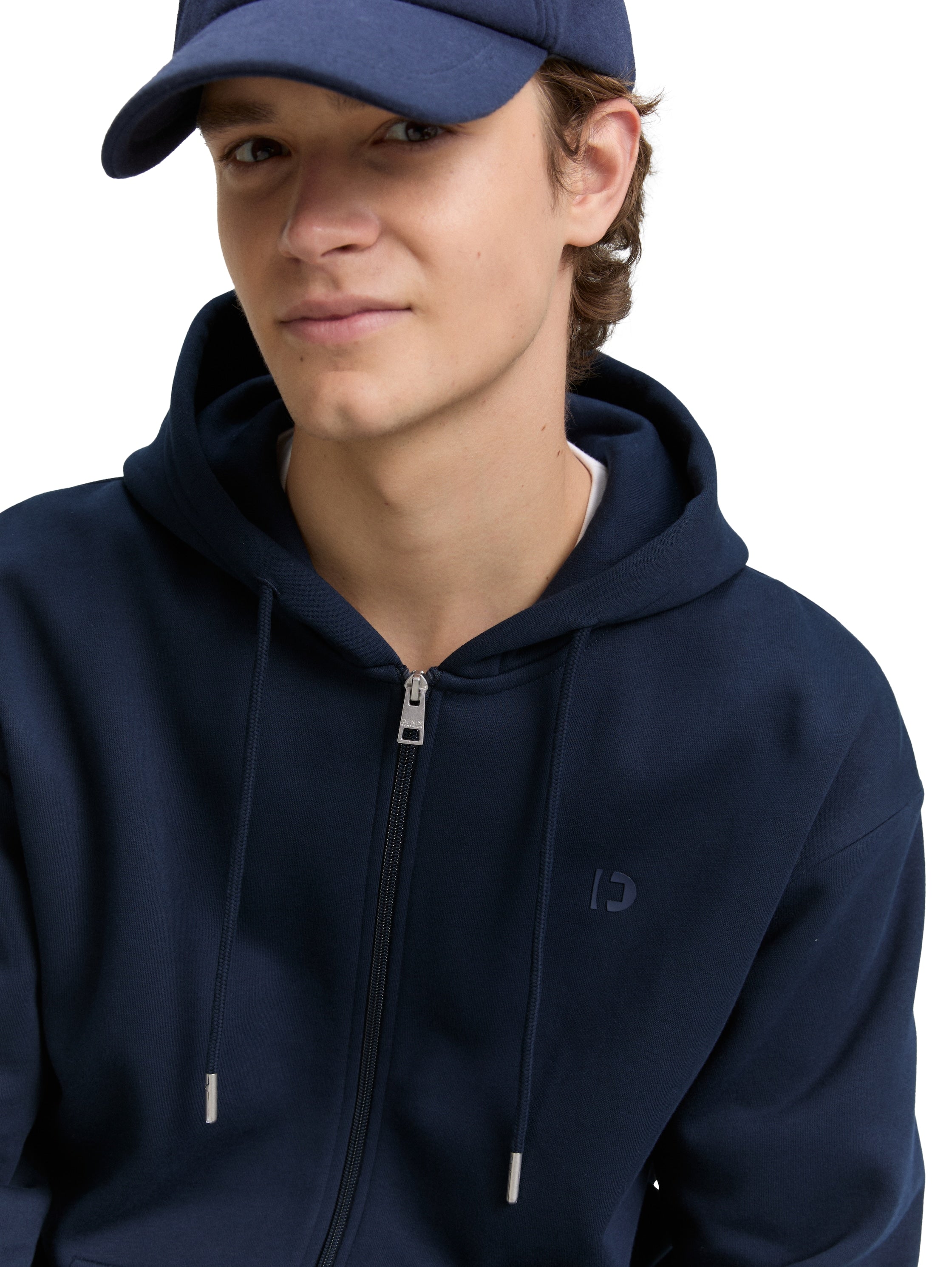 Tom Tailor Navy Jacket With Logo Print
