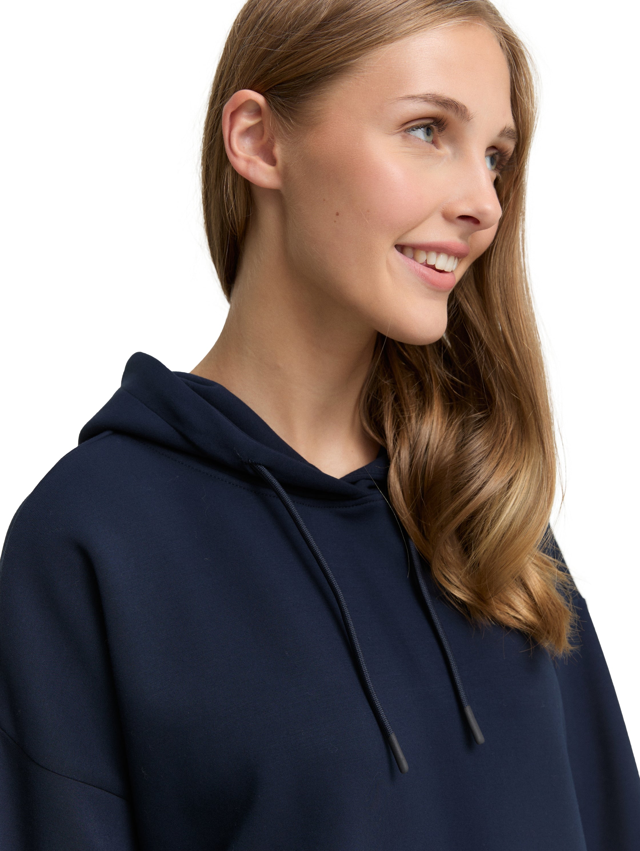 Tom Tailor Loose Fit Scuba Navy Hoodie Sweater