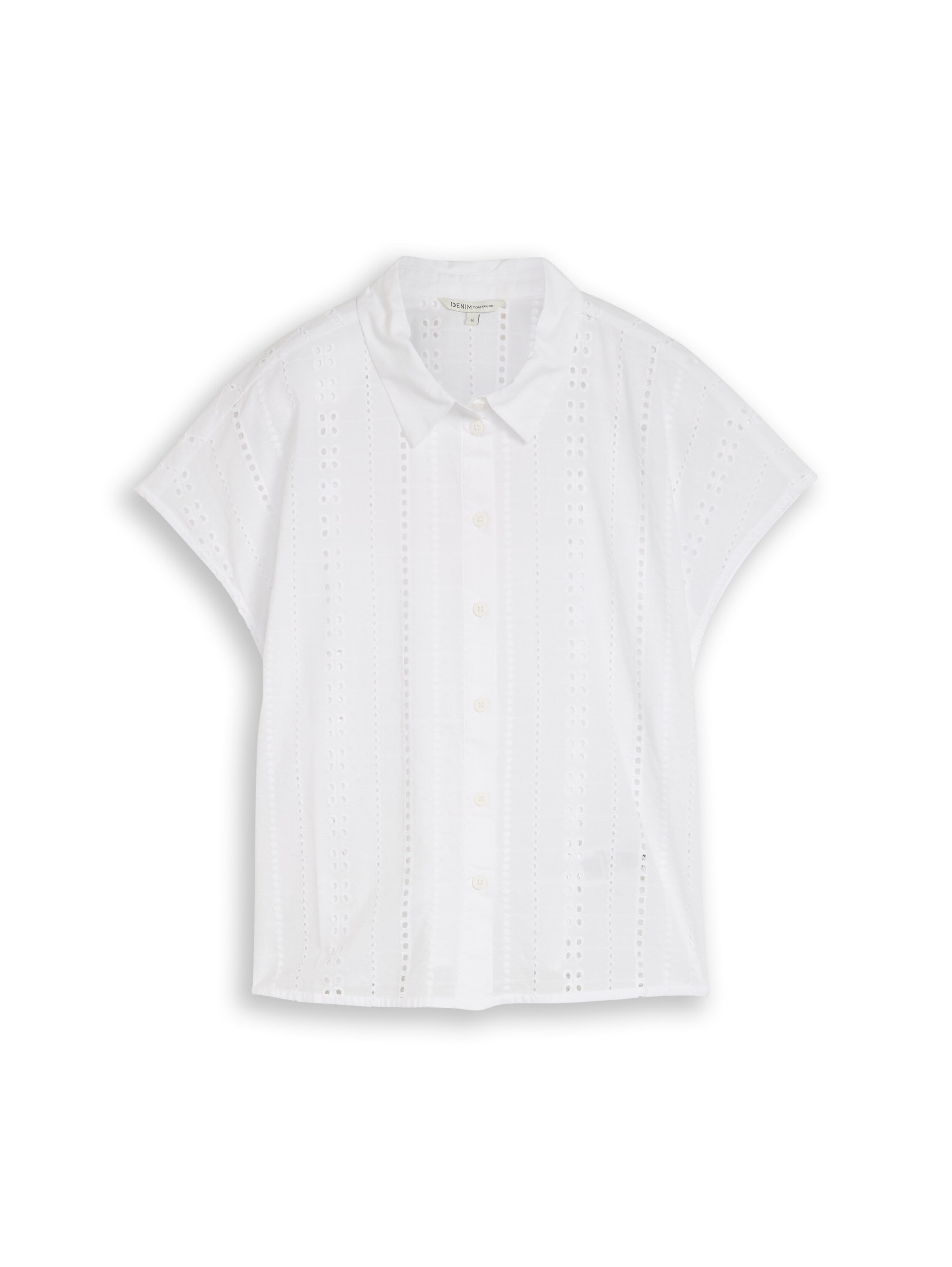 Tom Tailor White Blouse With Eyelet Embroidery