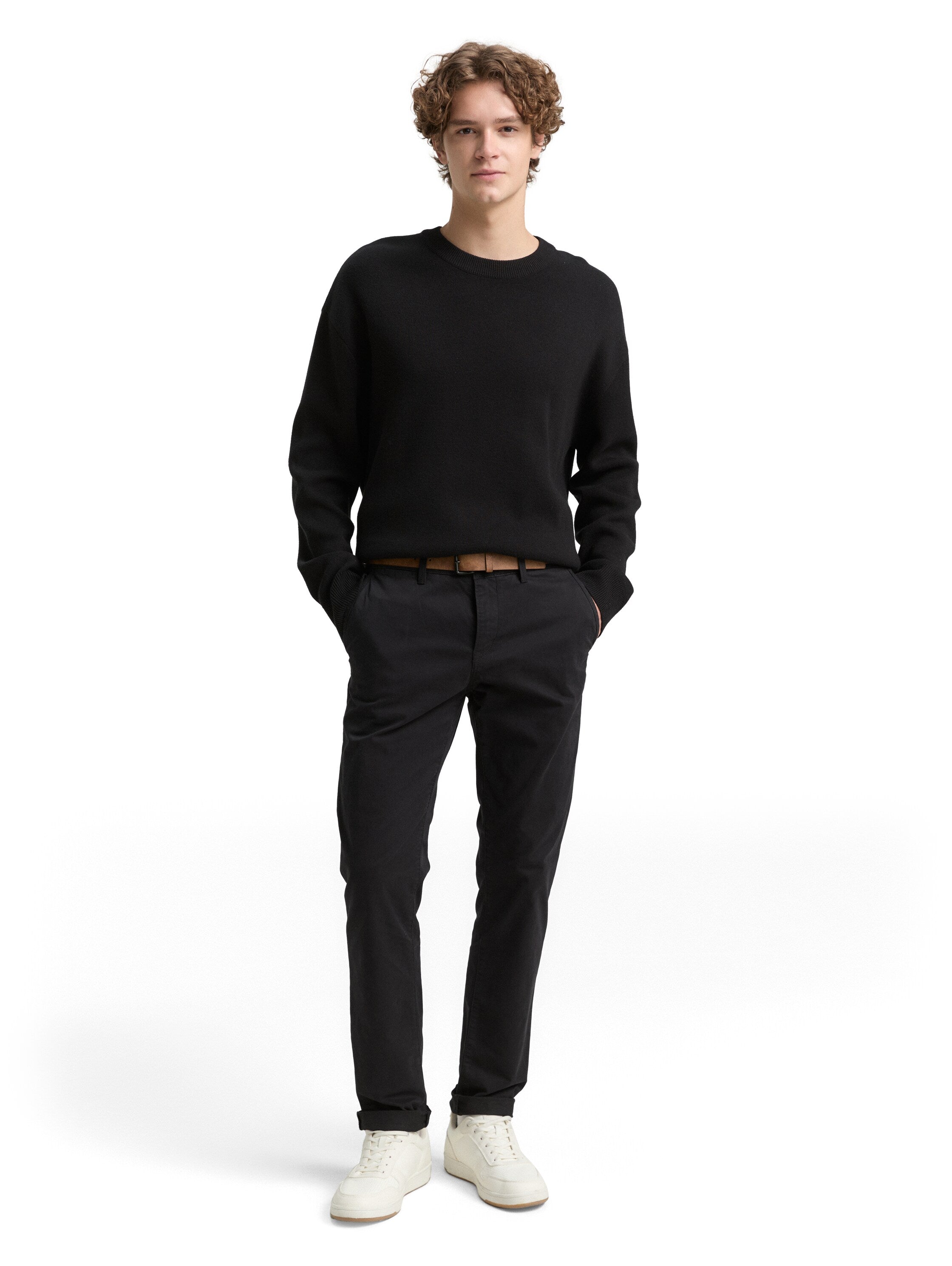 Tom Tailor Black Chino With Zipper To Close