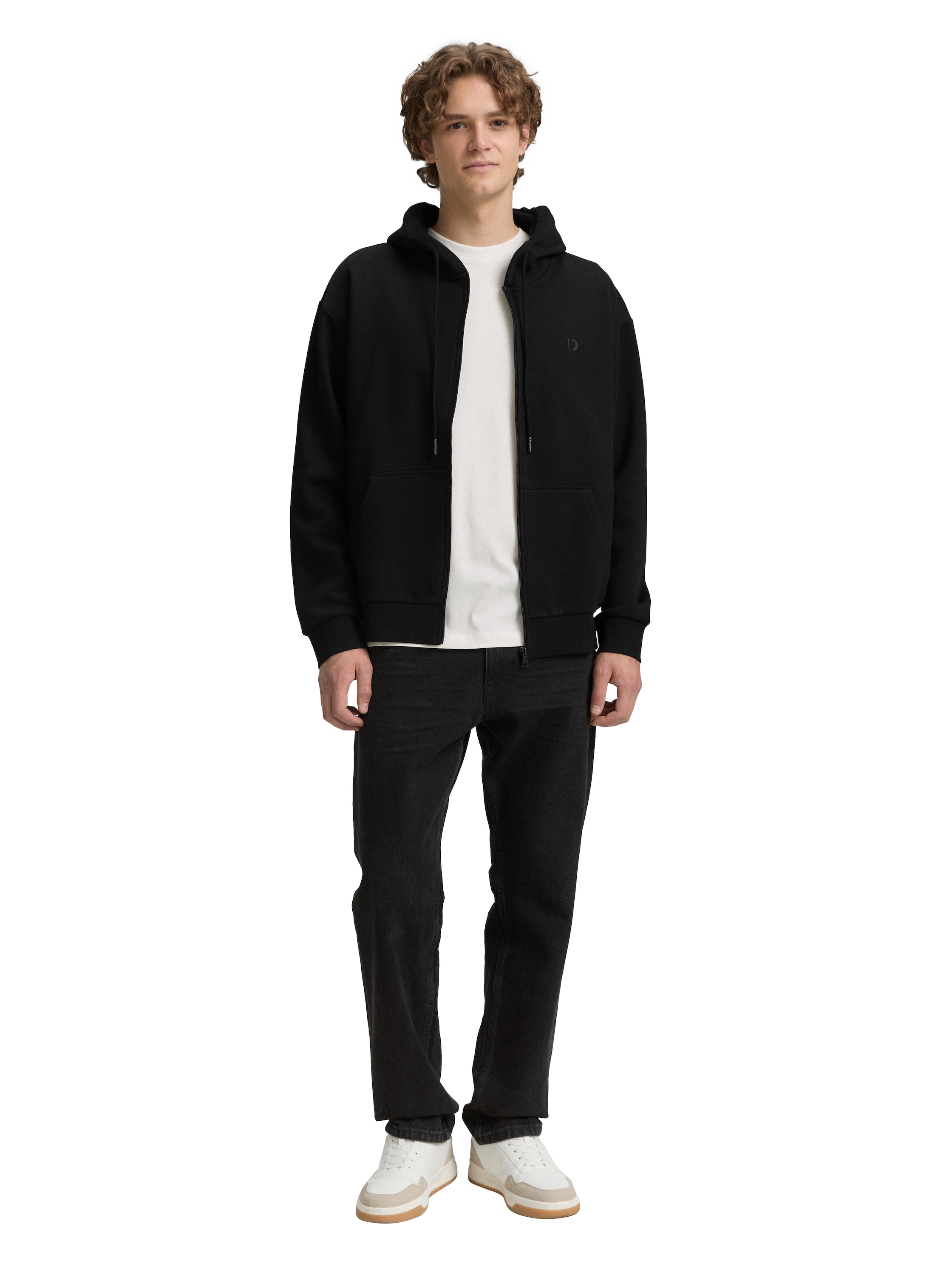 Tom Tailor Black Jacket With Logo Print