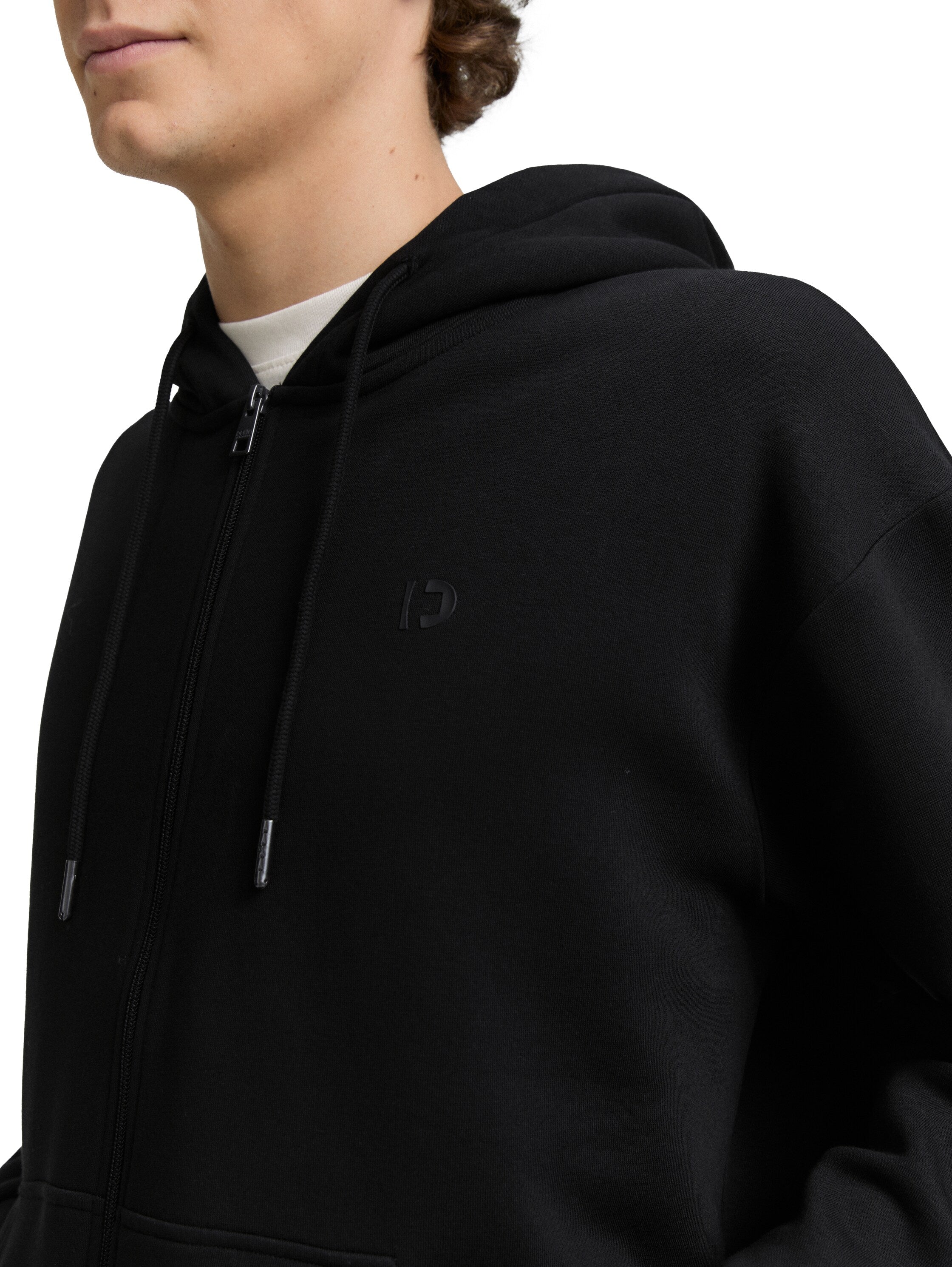 Tom Tailor Black Jacket With Logo Print