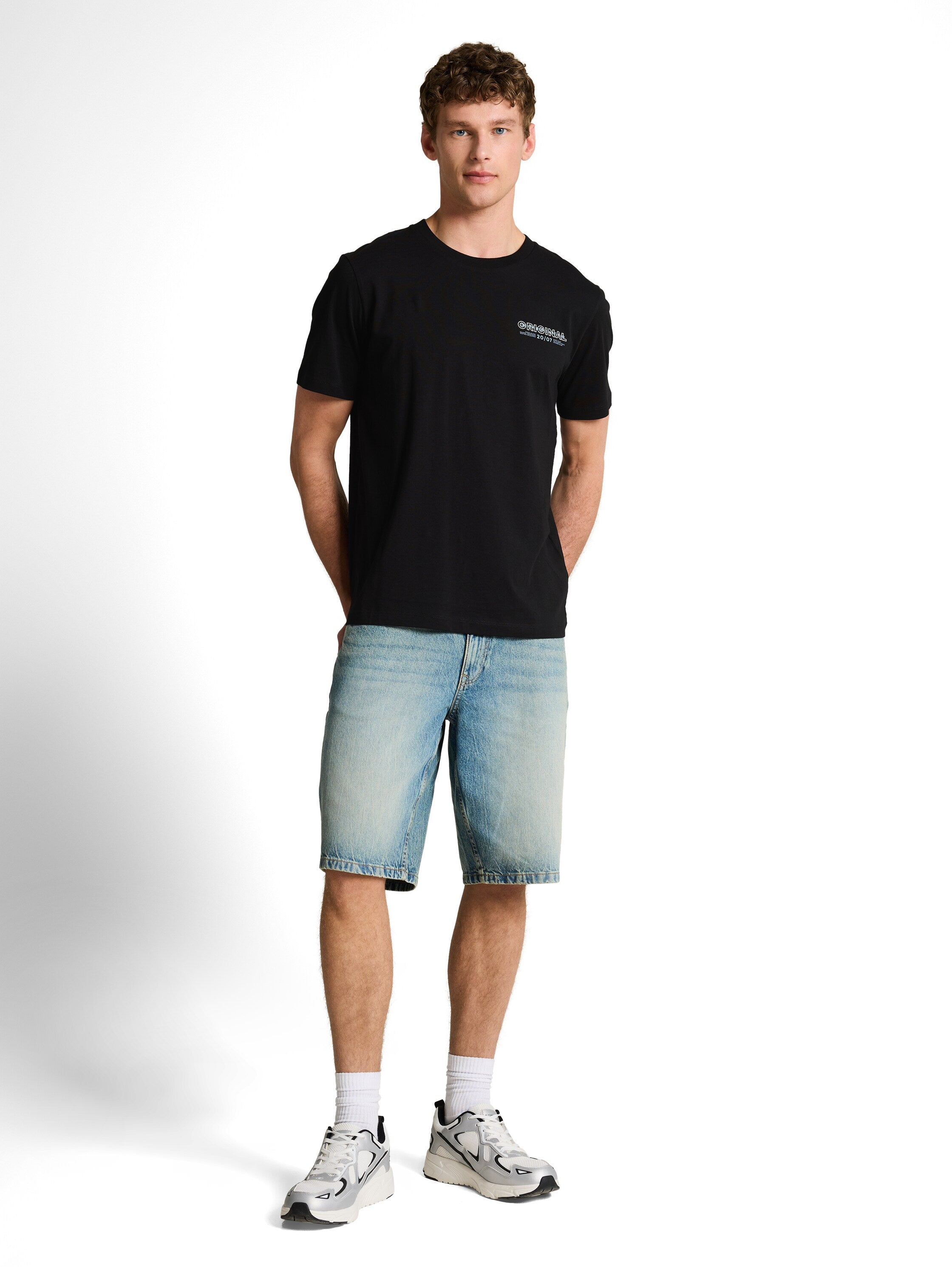 Tom Tailor Black Short Sleeved T-Shirt