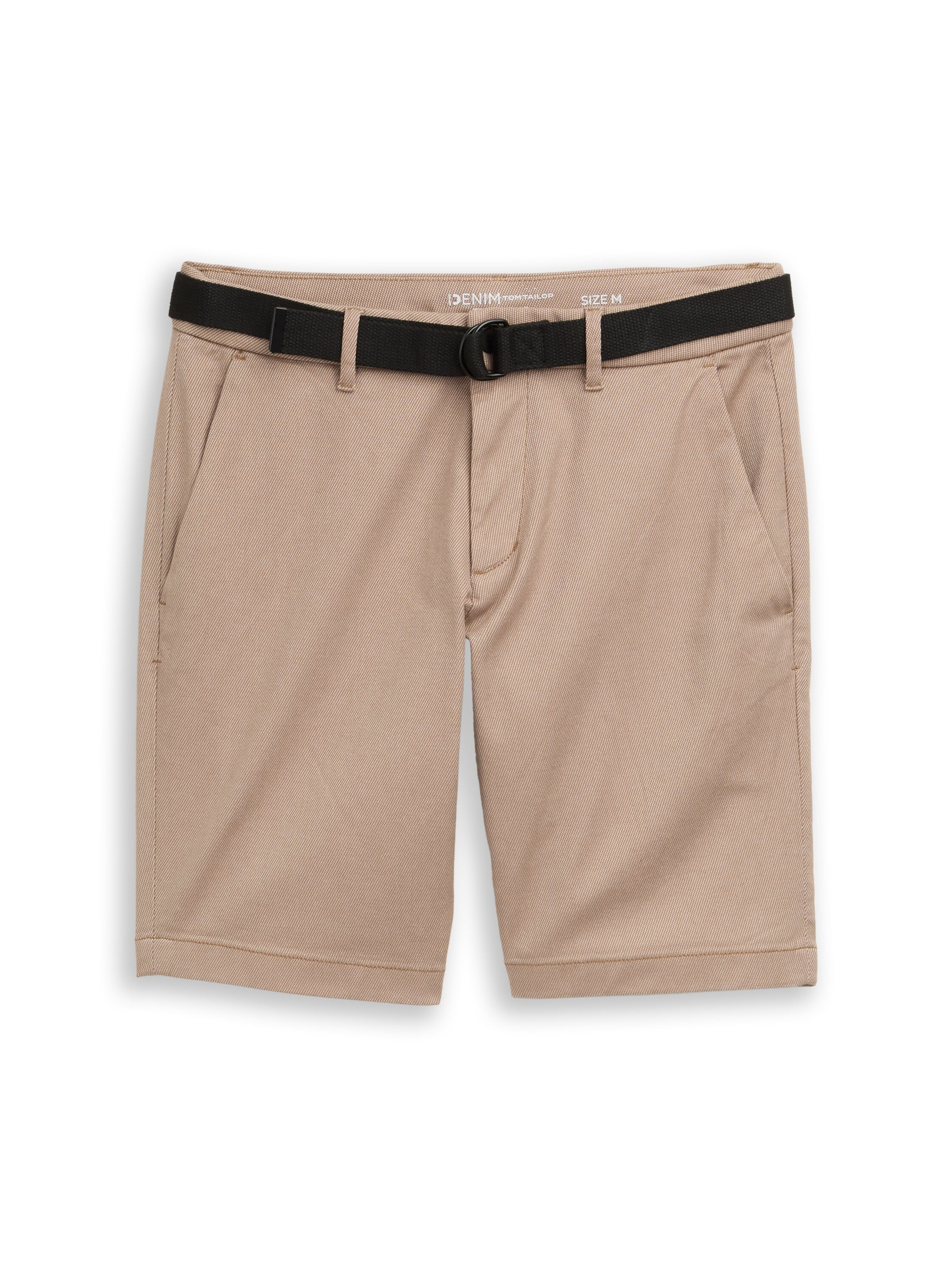 Tom Tailor Beige Regular Chino Shorts With Belt