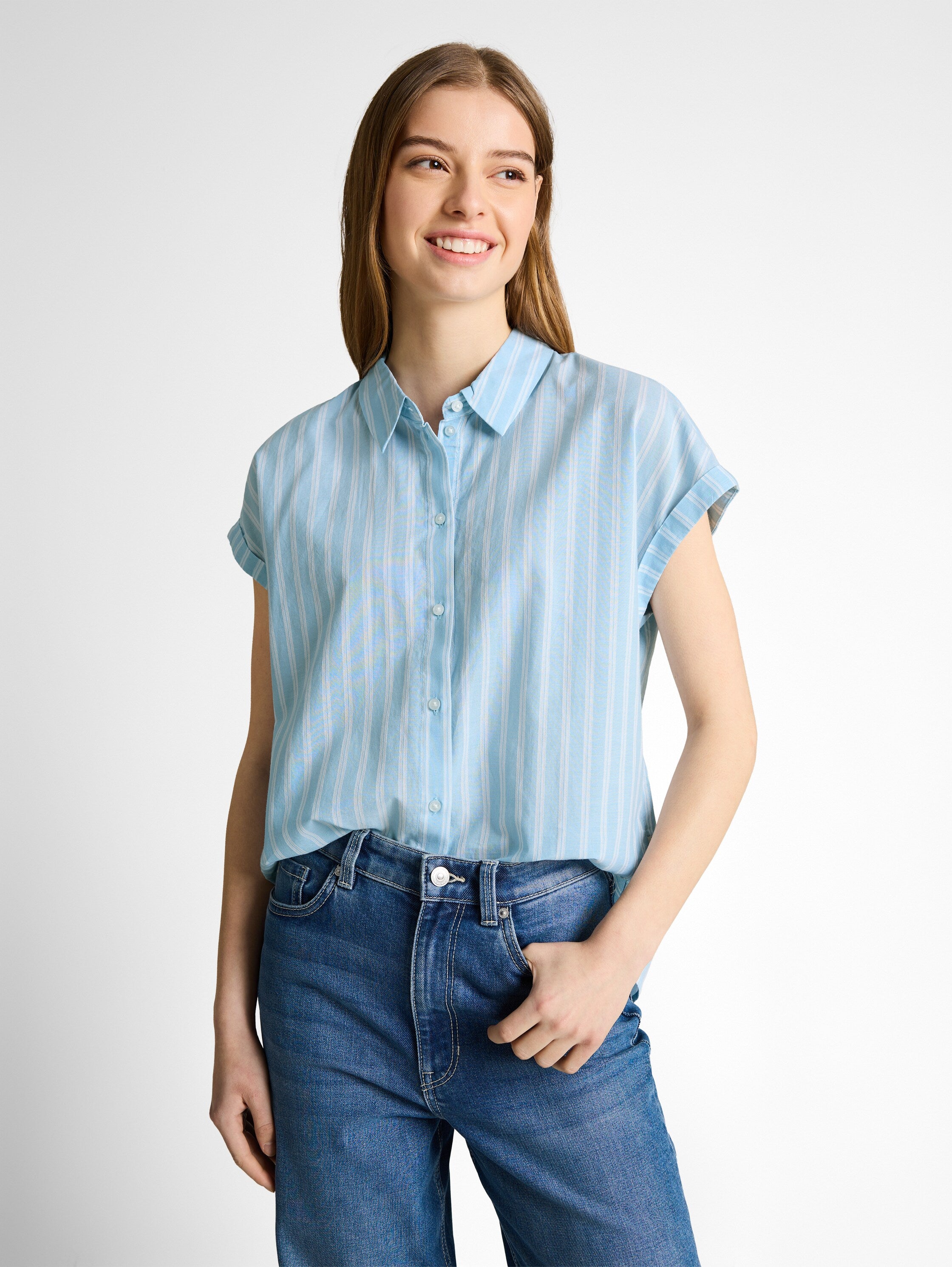 Tom Tailor Blue White Striped Shirt