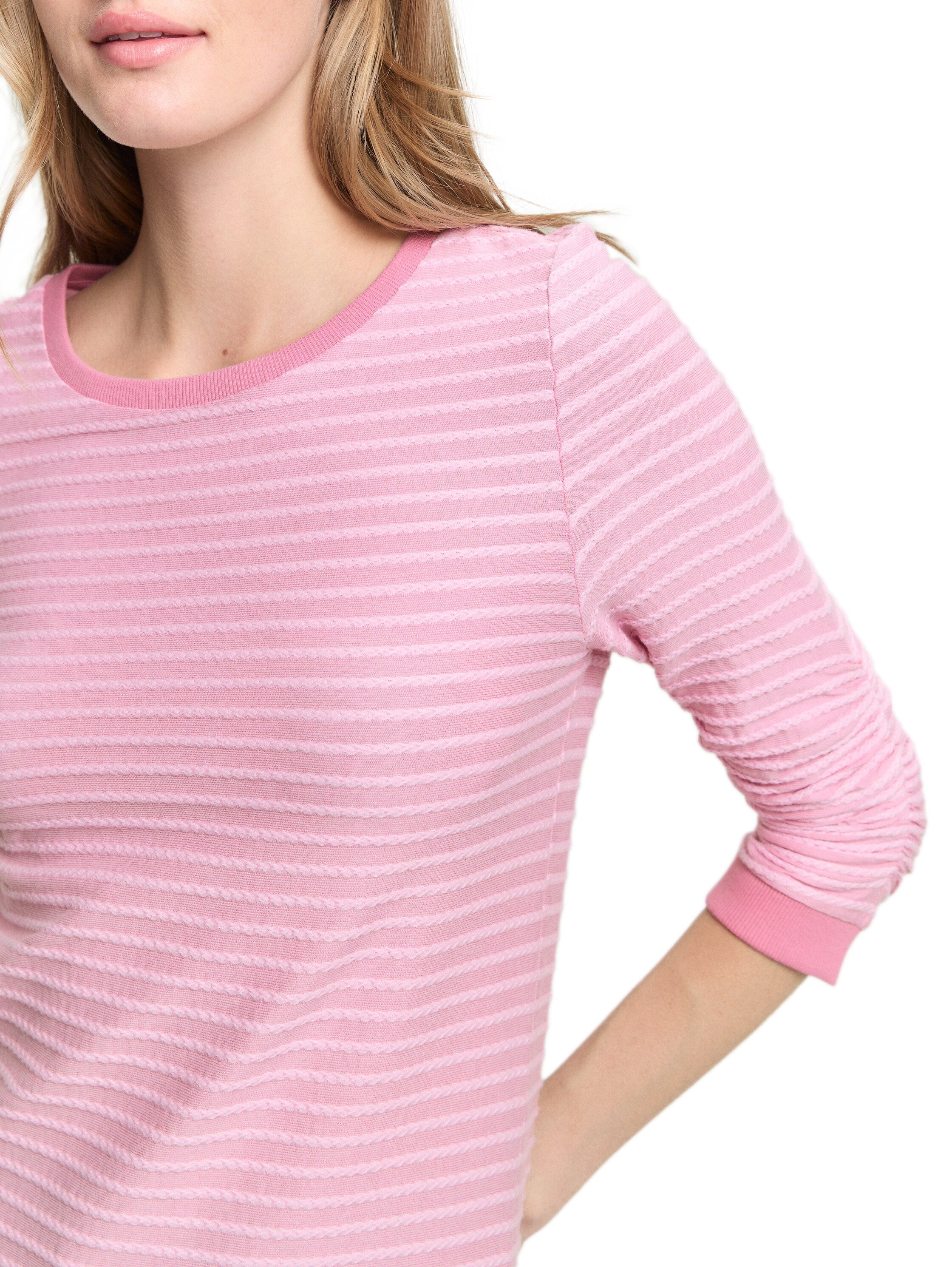 Tom Tailor Pink Striped Sweat Shirt