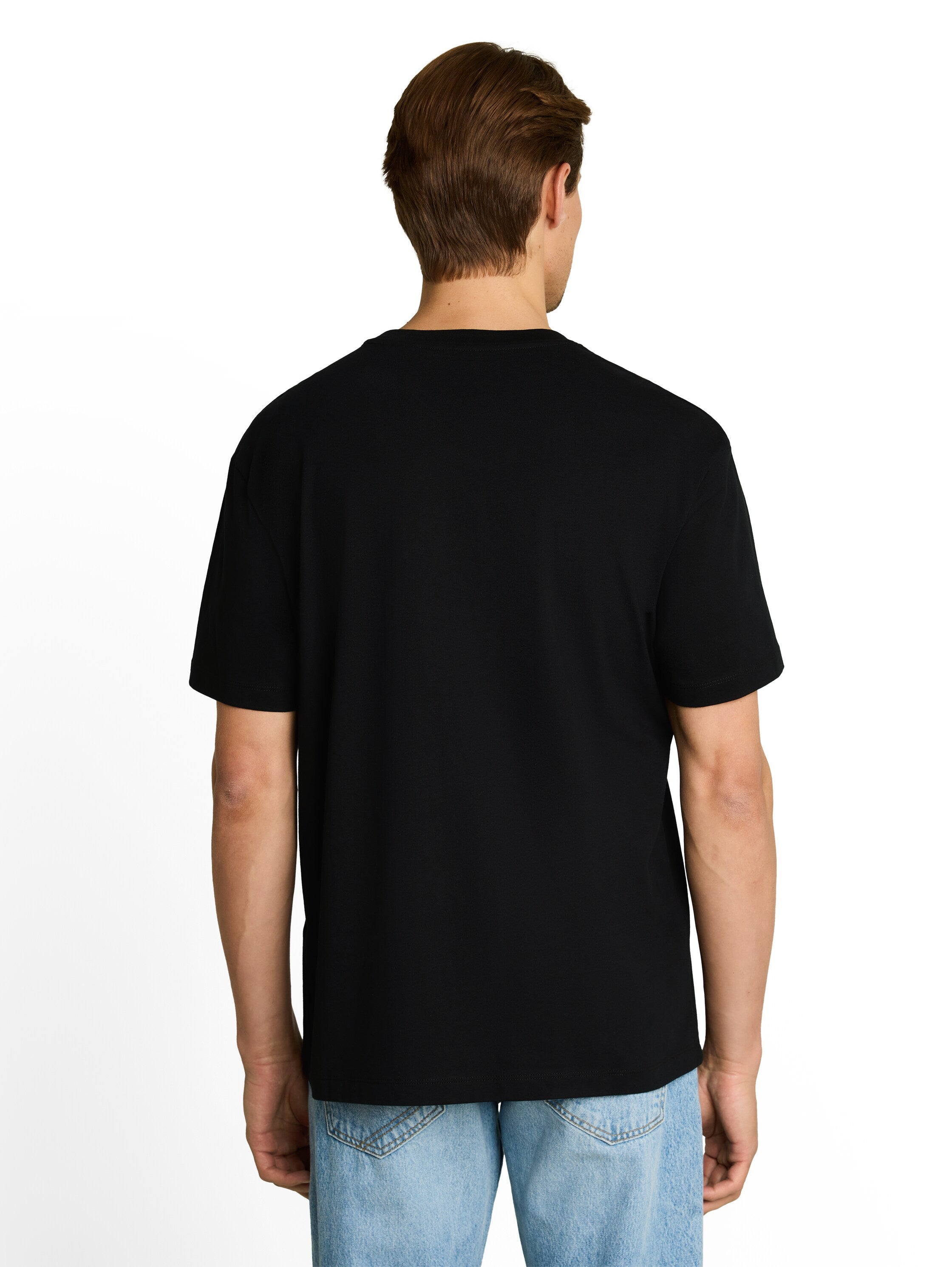 Tom Tailor Black Relaxed-Fit T-Shirt With Print